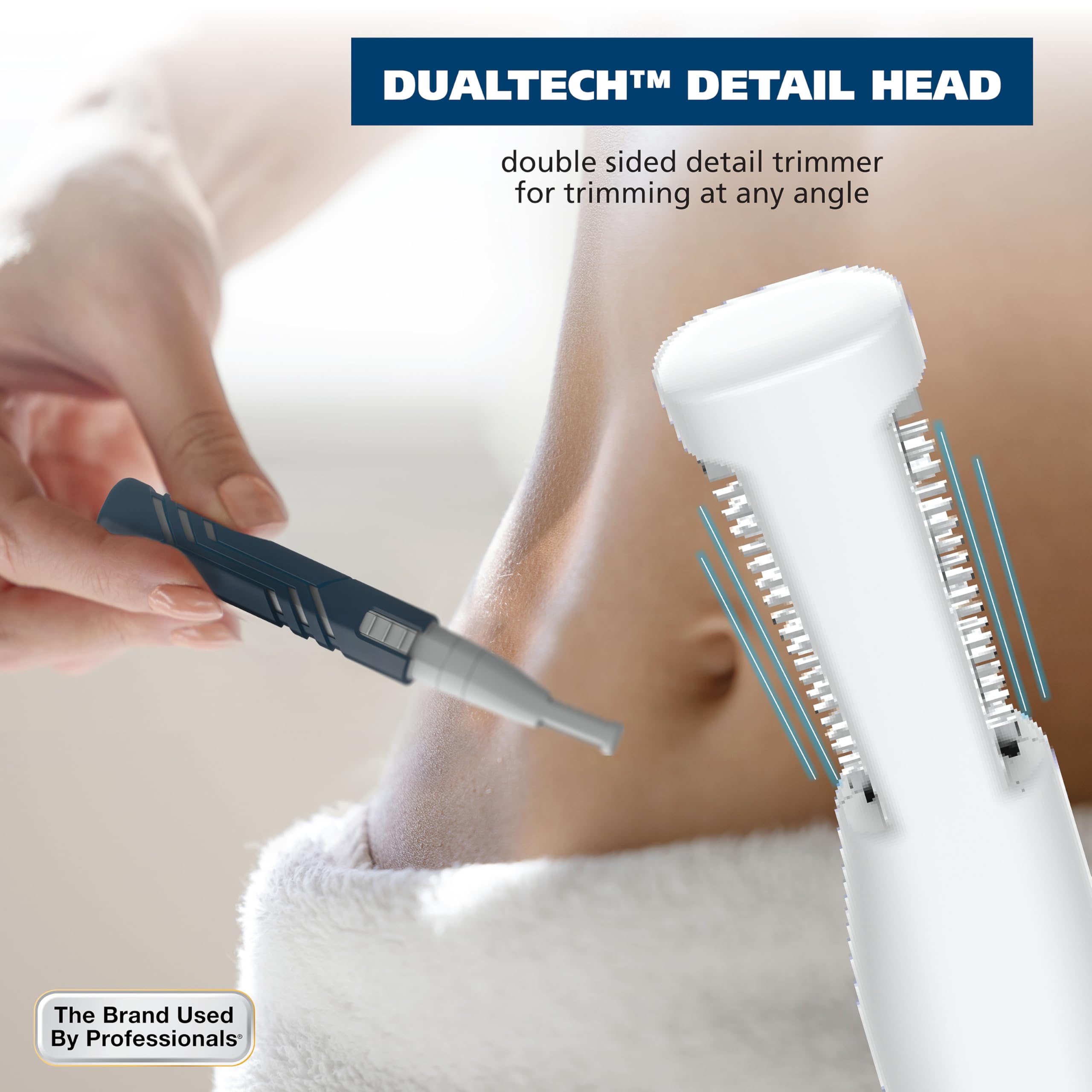 Wahl DualTech® Battery-Powered Hair Trimmer, Face Trimmer for Women