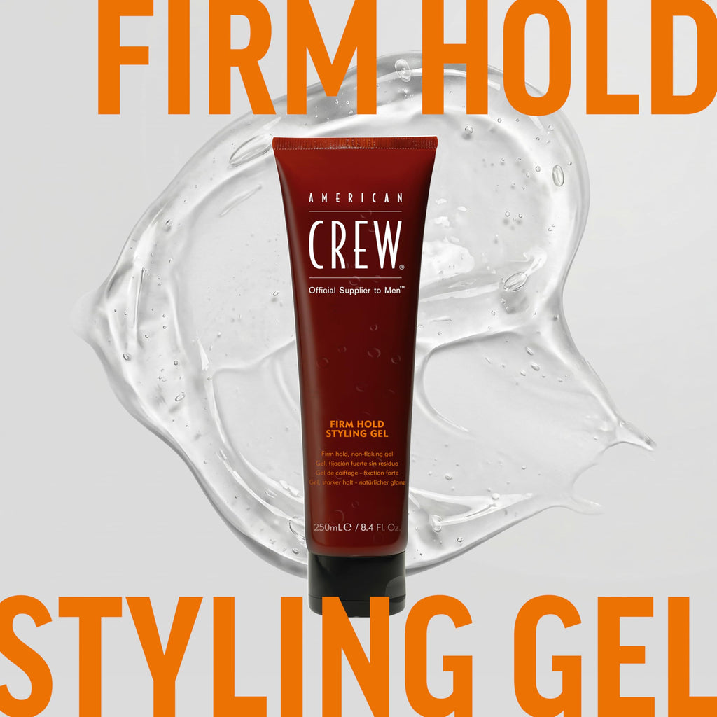 American Crew Men's Hair Gel, Firm Hold, Non-Flaking Styling Product, 13.1 fl oz