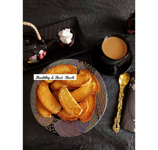 Black Crispy Calcutta Handcrafted Suji Rusks/Milk Toast/Rusk/Toast/Premium Butter Rusk/Toast-150gm