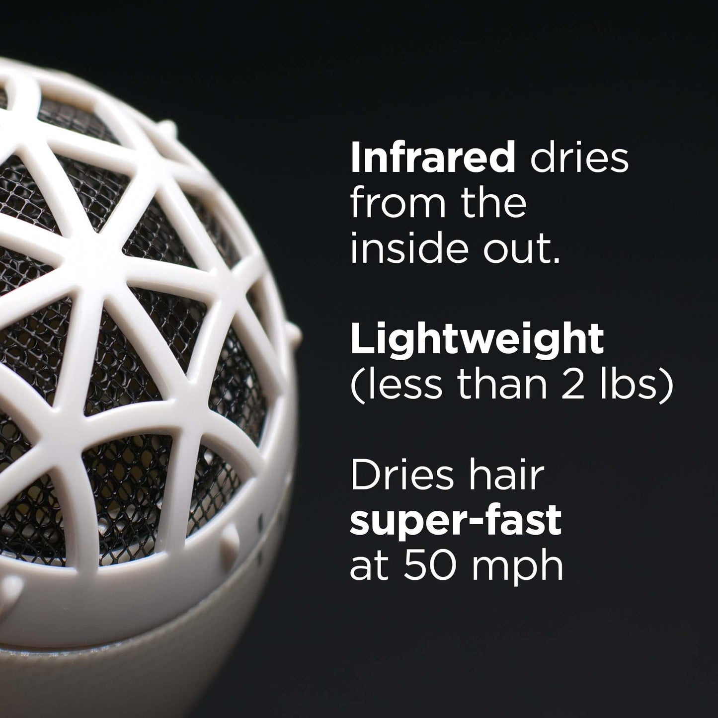 RUSK Engineering W8less Professional 2000 Watt Dryer, 7 Speed Settings, Lightweight.