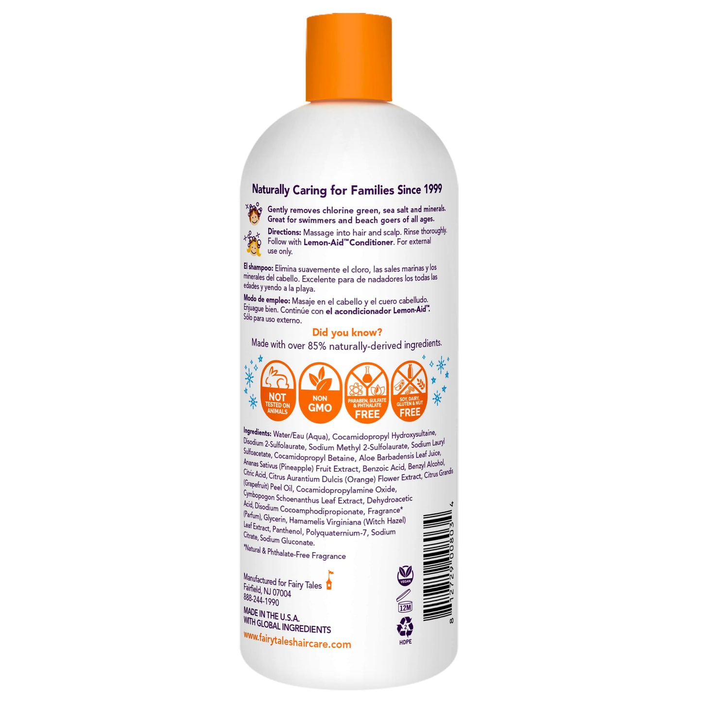 Fairy Tales Swim Shampoo for Kids - 32 oz | Made with Natural Ingredients in the USA | Chlorine Removal Swimmer Shampoo for Kids | No Parabens, Sulfates, or Synthetic dyes