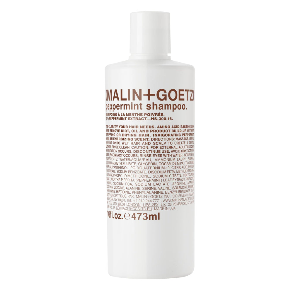 MALIN+GOETZ Shampoo Clarifying Peppermint | Daily Cleanser with Amino Acids | Vegan, Sulfate-Free & Unisex (16 Fl Oz)
