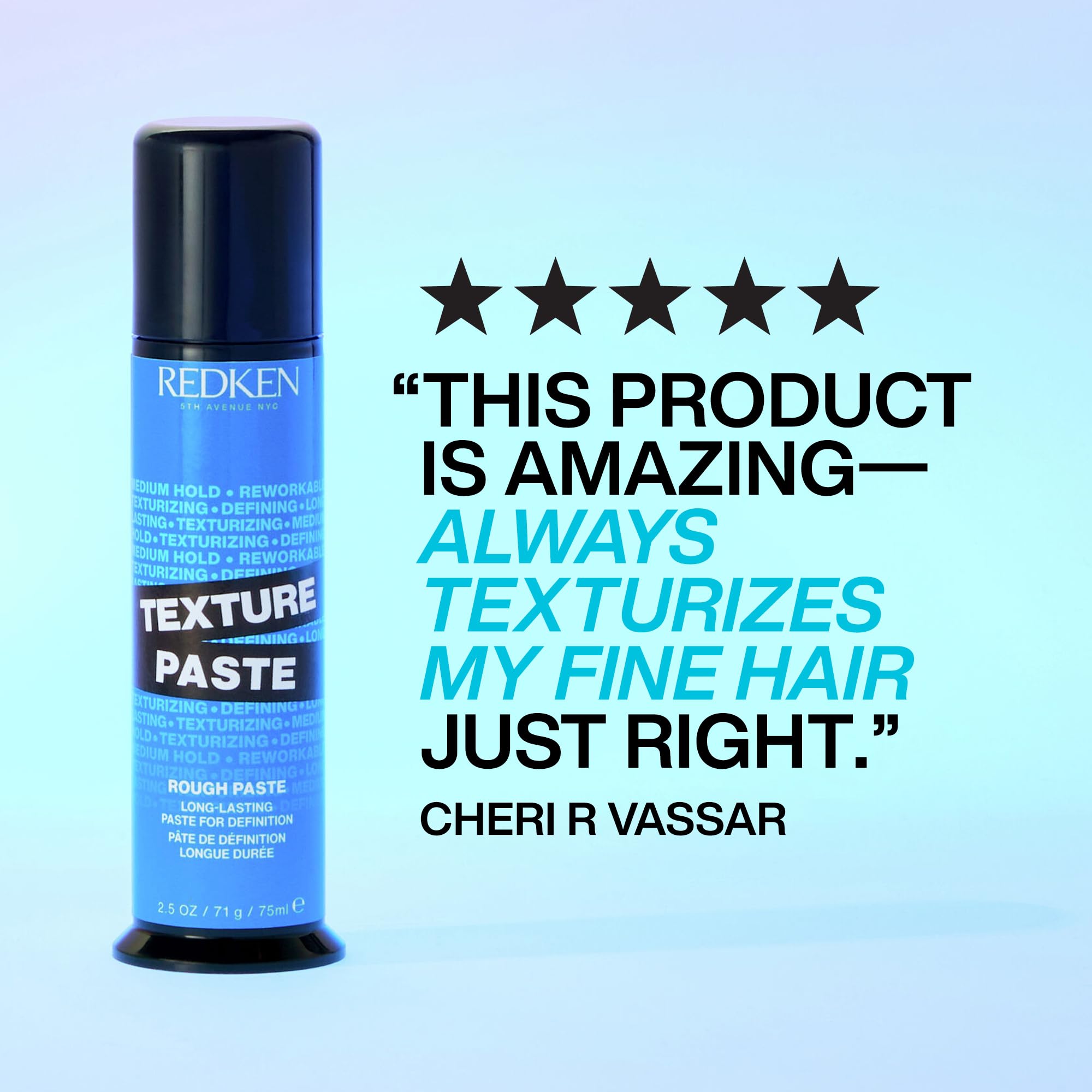 Redken Long-Lasting Styling Paste For All Hair Types - Adds Long-Lasting Texture & Definition With Flexible Control, Medium Hold