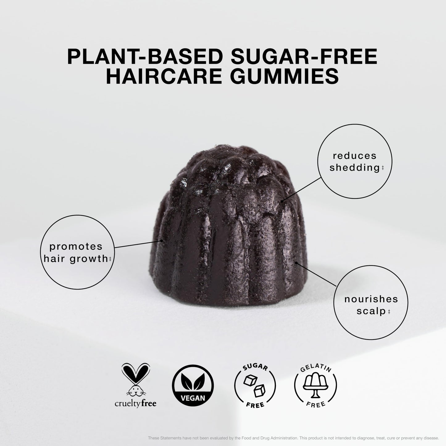 IMARAÏS Beauty Grow Haircare Gummy - Organic Functionable Mushrooms to Support Healthy Hair Growth & Nourish Scalp - Chaga, Reishi, Snow Mushroom - Blueberry Flavored, Sugar-Free, 60 Gummies
