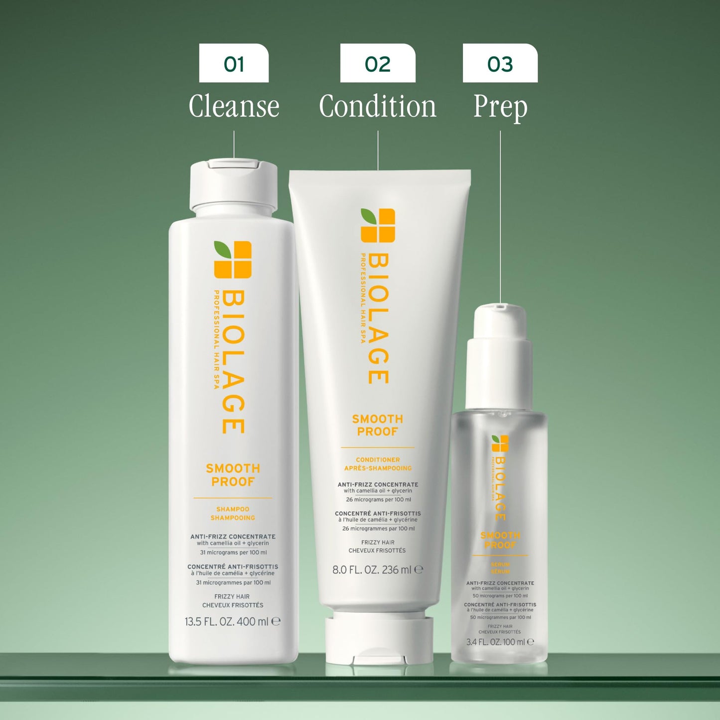 Dim Gray Biolage Smooth Proof Serum - Hydrates & Heals Brittle Strands, Frizz Control Hair Serum, For Frizzy Hair, Strengthens and Adds Shine, With micro-dosed Camellia Oil & Glycerin