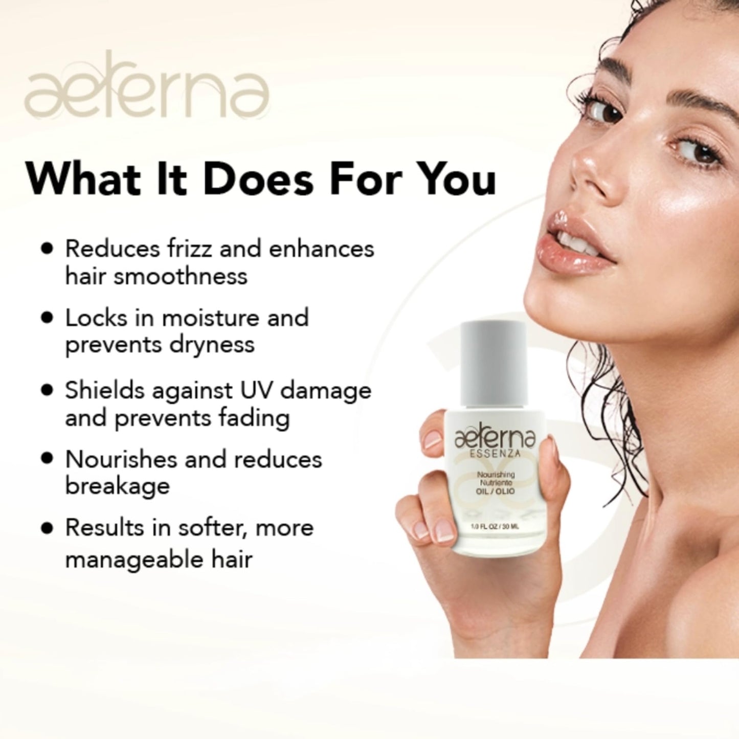 Aeterna ESSENZA, Natural Hair Care Oil, Nourishing Oil, Linseed Oil, For All Hair Types