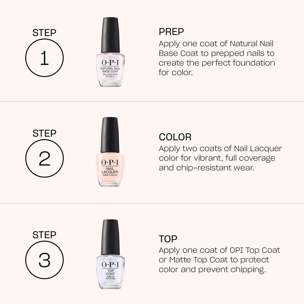 OPI Nail Lacquer Pompeii Purple | Opaque Bright Purple Pearl Chip Resistant Nail Polish | Fast Drying, Streak Free