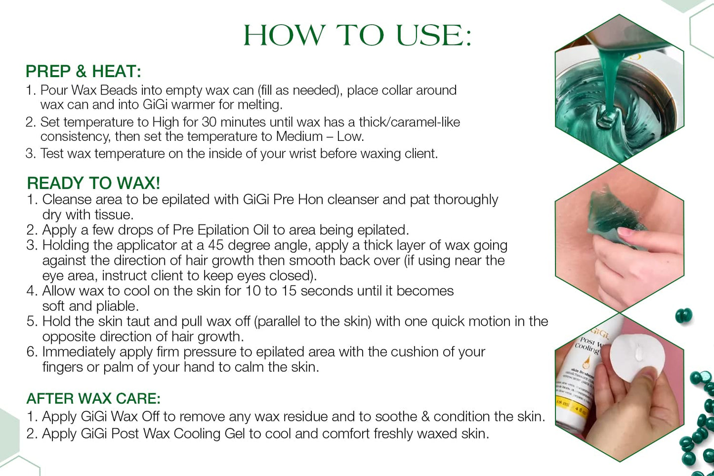 GiGi 滋养芦荟硬蜡珠脱毛膏 - 适用于面部、比基尼和身体，敏感肌肤配方，14 盎司袋装