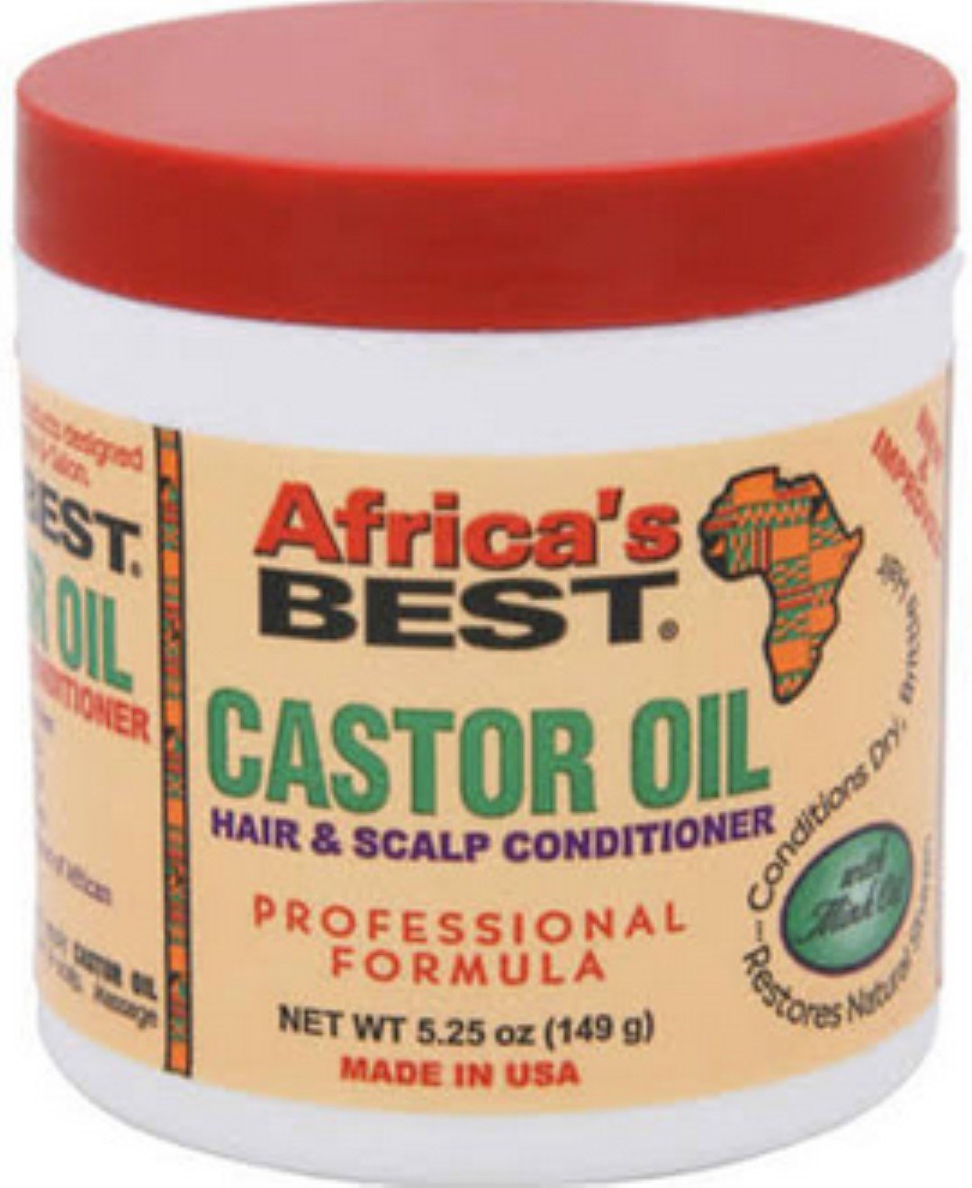 Africas Best Castor Oil Hair & Scalp Conditioner, 5.25 Oz (Pack of 2)