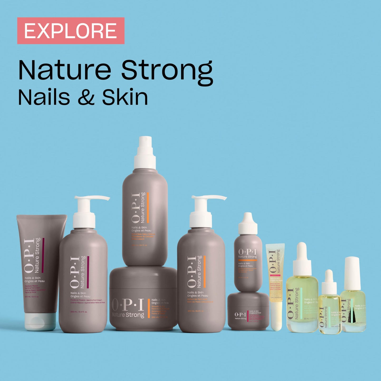 Sky Blue OPI Nature Strong Nails & Skin - Good as Gold Cuticle Serum | Hydrating Gel Serum to Soften & Sooth Cuticles On-The-Go | Enriched with Skin-Smoothing Emollients | 0.24 Fl Oz | 7 mL