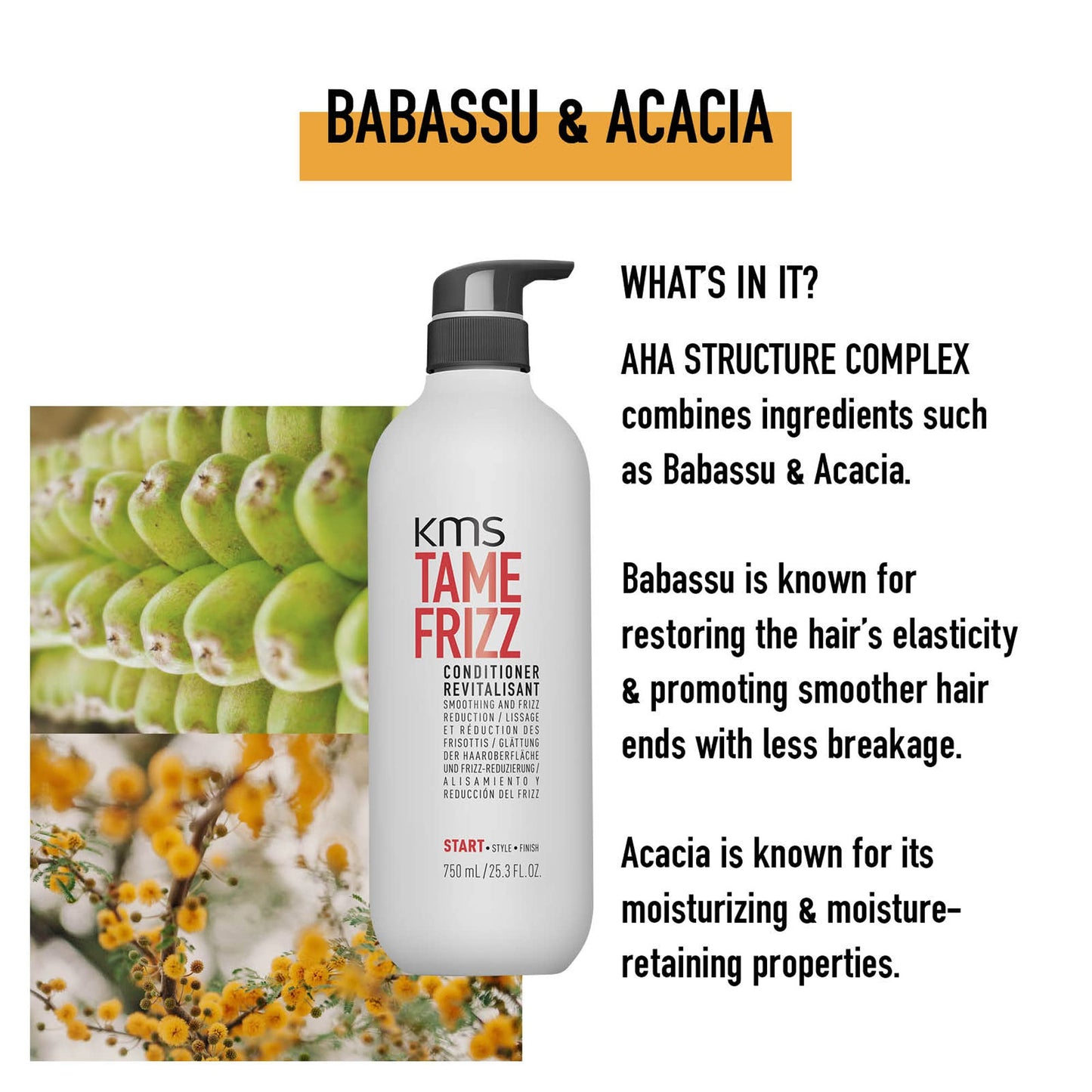 Après-shampoing KMS TAMEFRIZZ, 750 ml