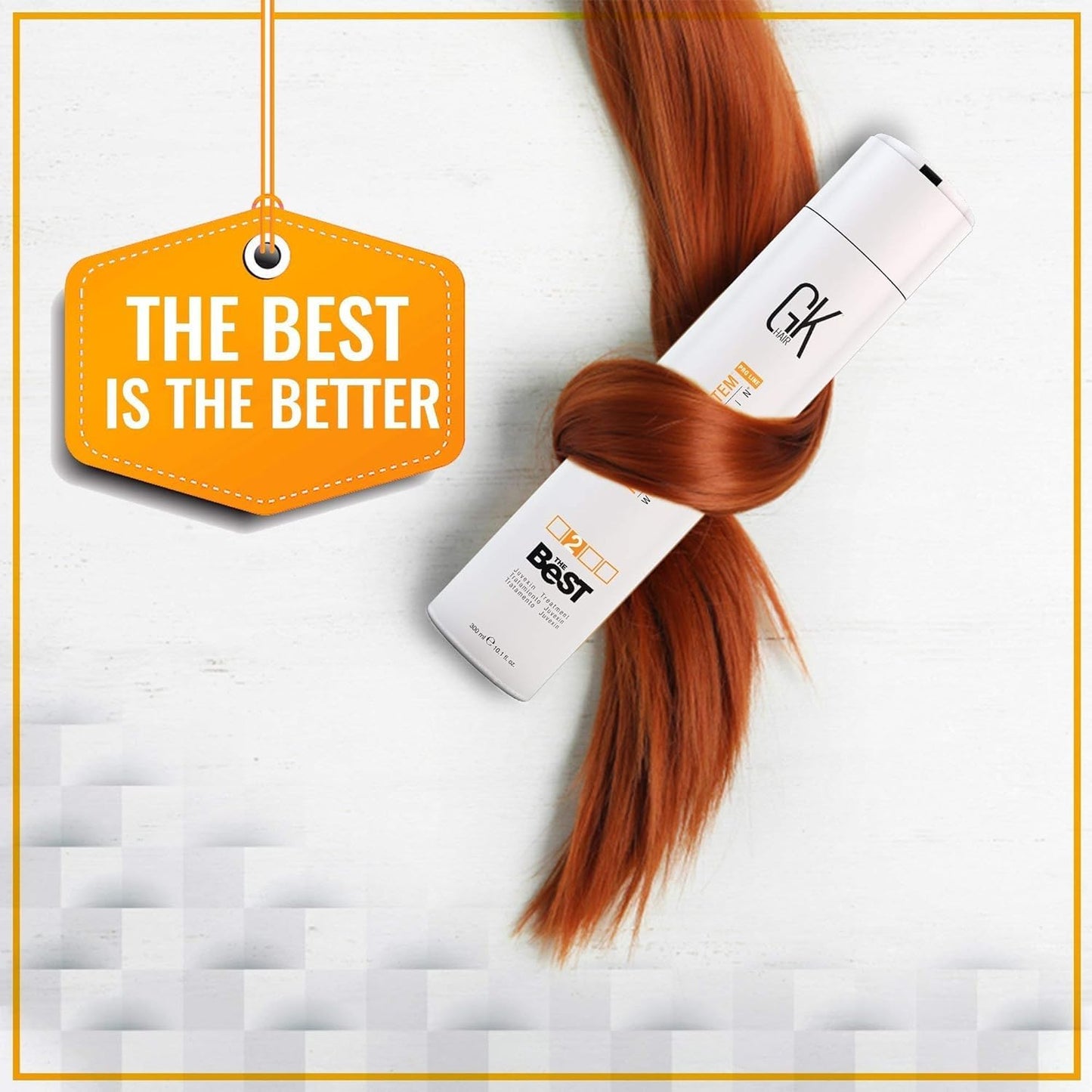 Gk Hair Global Keratin The Best Professional Brazilian Keratin Treatment Kit (Best-300ml_ph-300ml)