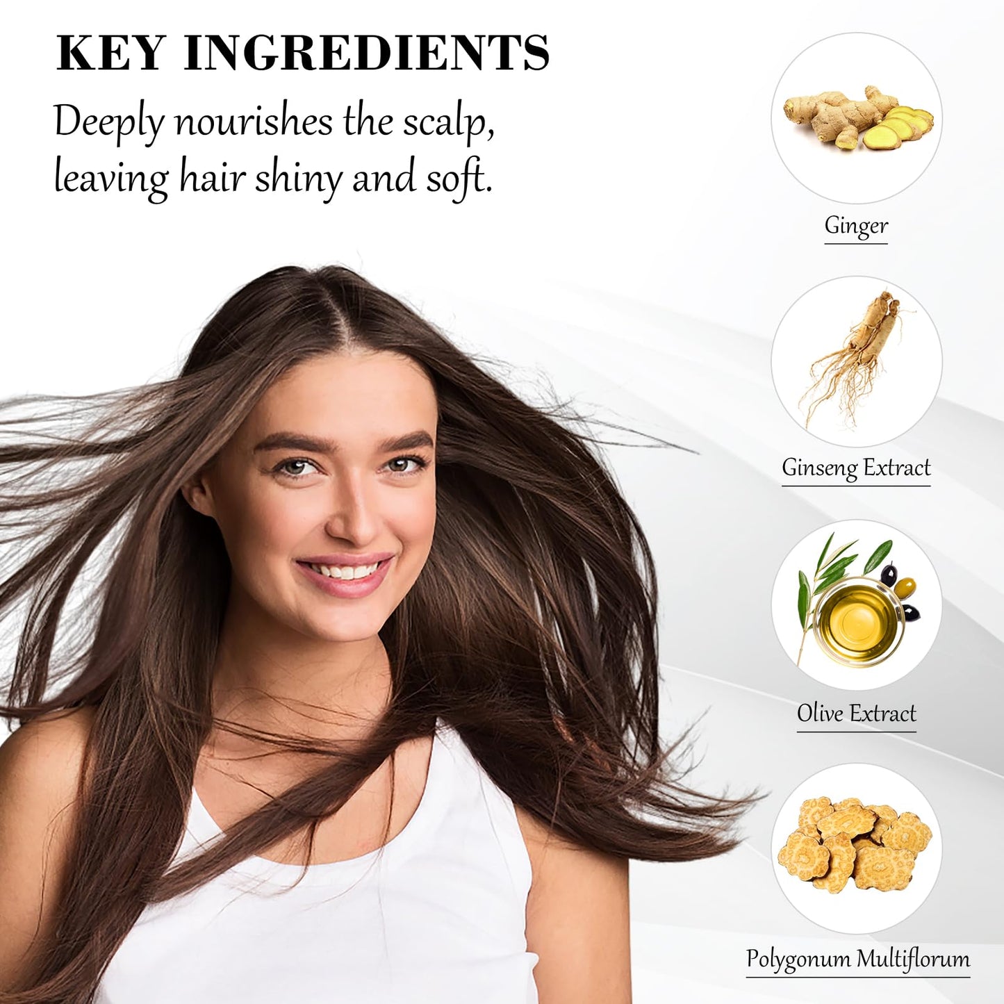 White Smoke KAISASA Dark Brown Hair Dye Shampoo 3 in 1, Hair Color Shampoo for Cover Grey Hair, Natural with Herbal Ingredient for Men and Women (Dark Brown)