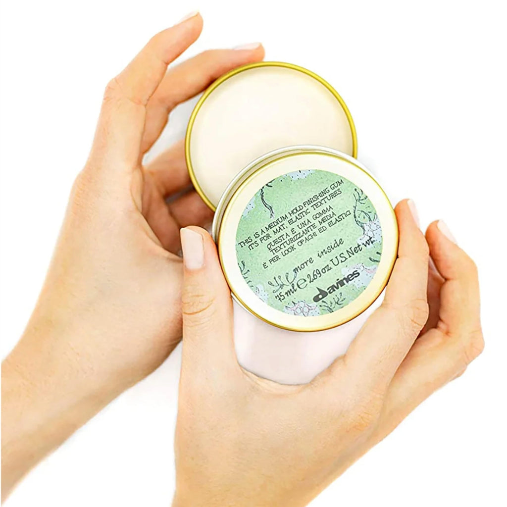Davines This Is A Medium Hold Finishing Gum, Medium Hold Texture & Matte Finish - Dry Paste for Defined Styles - Workable & Remoldable, 2.54 Fl Oz