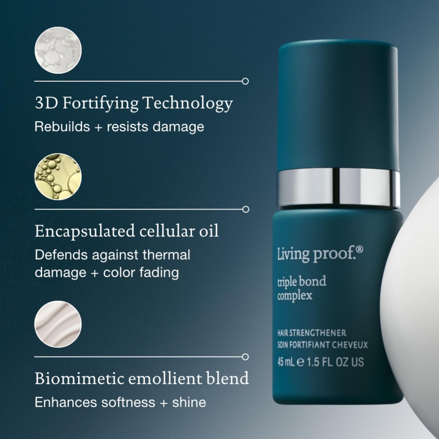 Traitement sans rinçage et masque capillaire Living Proof Triple Bond Complex