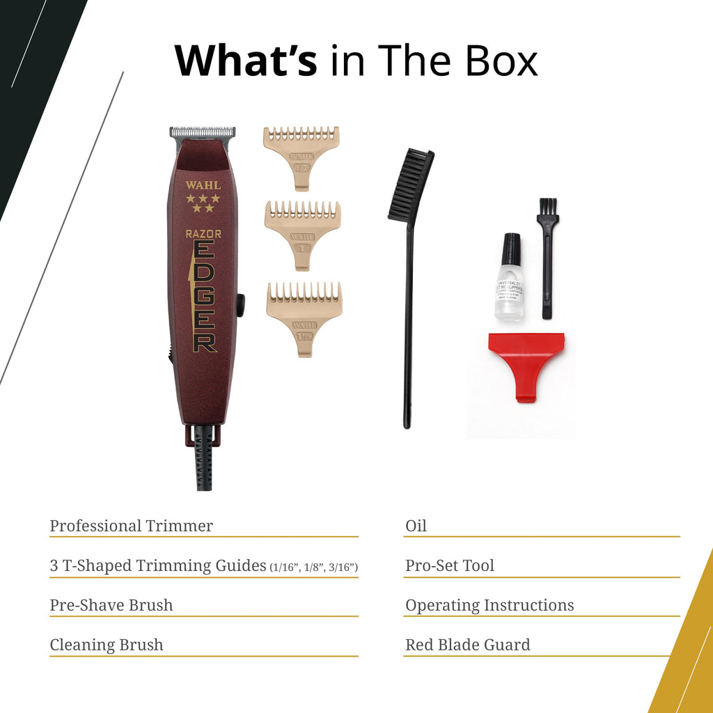 Wahl Professional Razor Edger 5-Star Corded Barber Trimmer Zero Gap T Blade