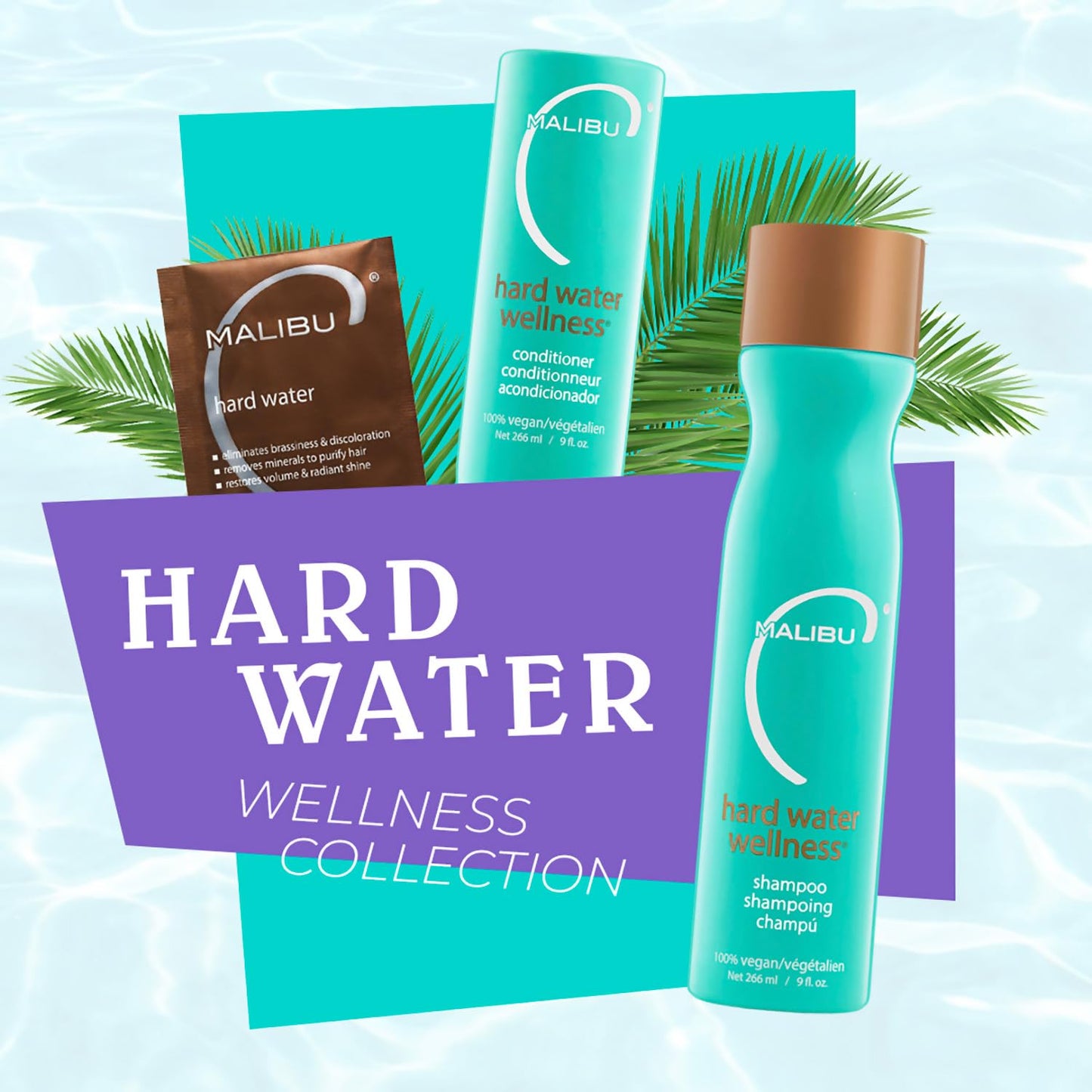 Alice Blue Malibu C Hard Water Wellness Hair Remedy - Removes Hard Water Deposits & Impurities + Restores Volume and Radiant Shine with Vitamin C Complex (1 Packet)