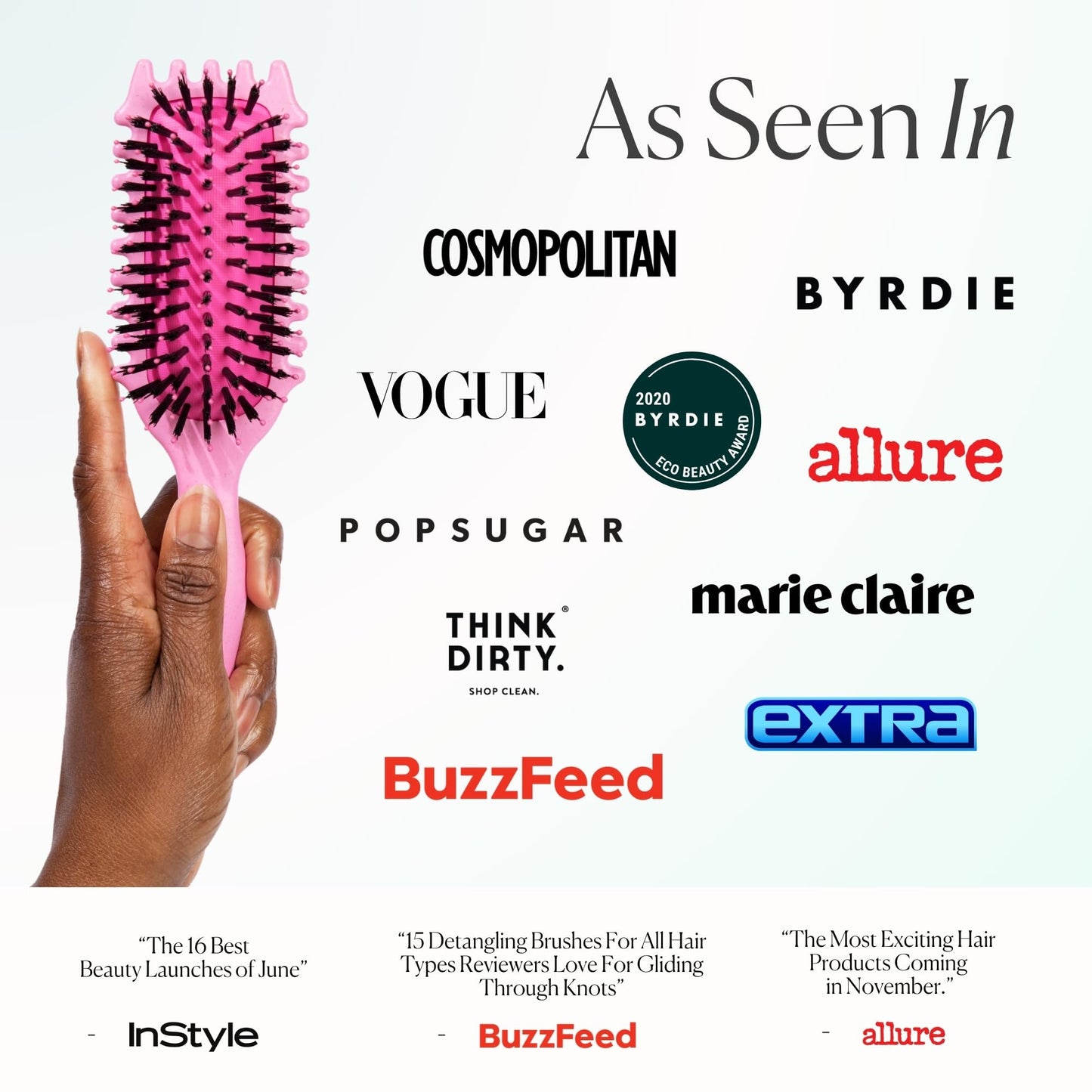 Bounce Curl Define EdgeLift Brush, 5-in-1 Tool for Effortlessly Defined Curls, Waves & Coils, Reduces Frizz - Teal