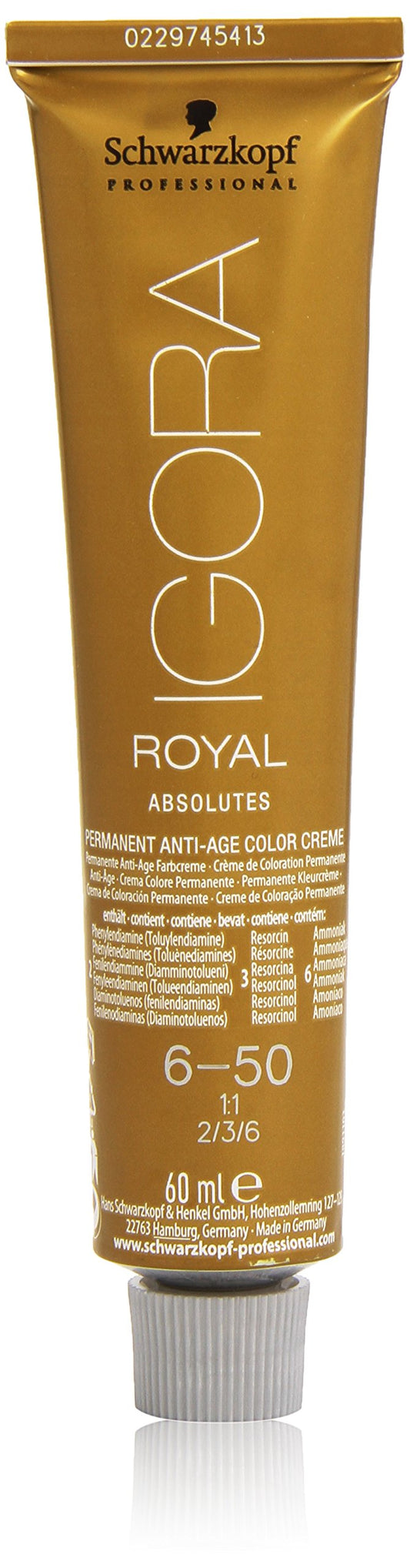 Schwarzkopf Igora Royal Absolutes 6-50 抗衰老彩霜 60 毫升