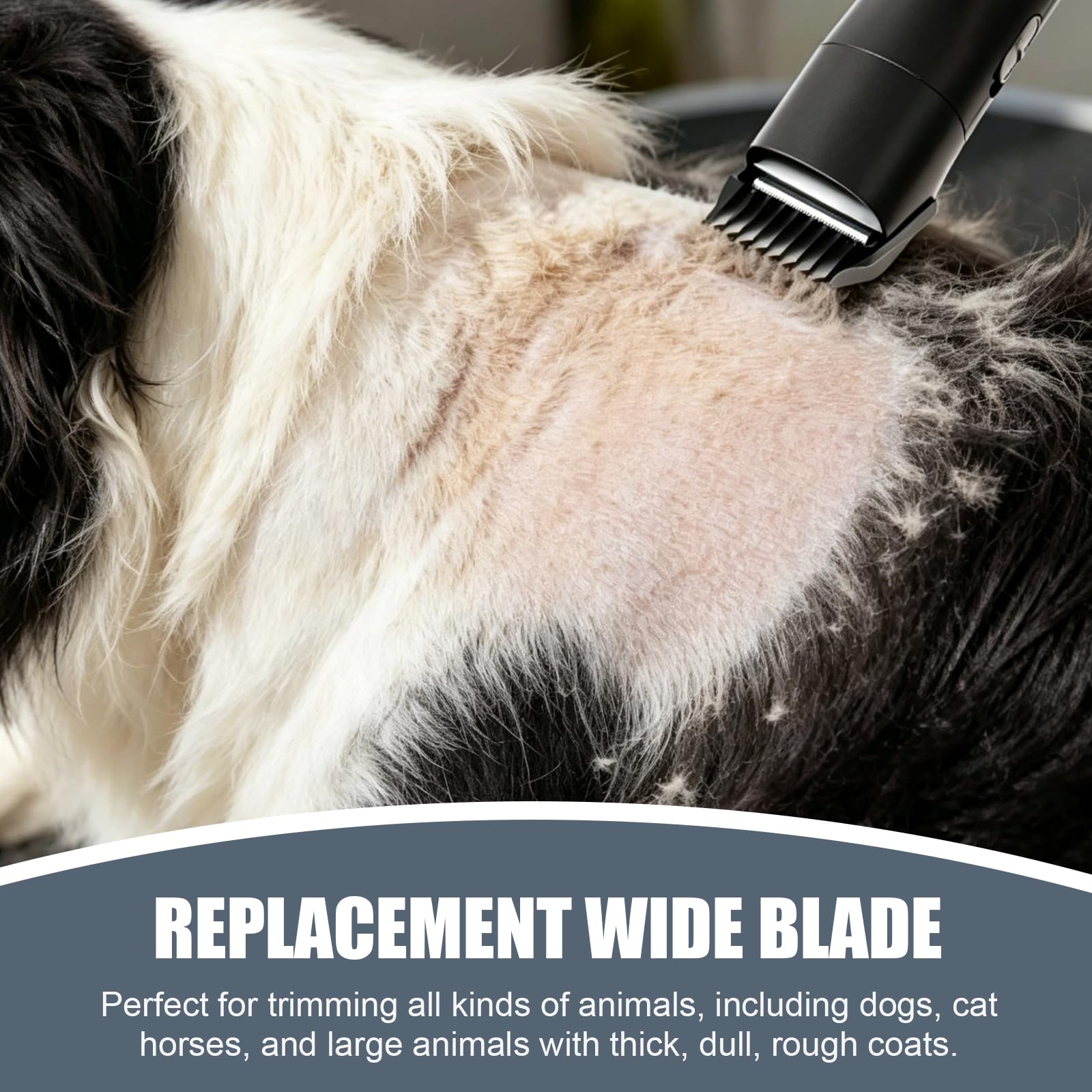 Newbulu 3Pack Dog Grooming Wide Blade,Detachable Pet Dog Grooming Blades,Compatible with Andis,Oster A5,Wahl km10 Clippers.（4FW+5FW+7FW）