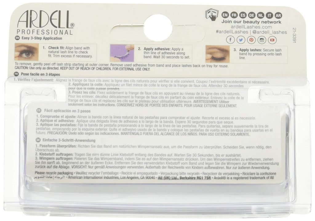 Ardell Double Up Lashes 205 Black – Dramatic Double Layered False Eyelashes, Full Volume Reusable Strip Lashes, 1 Pair