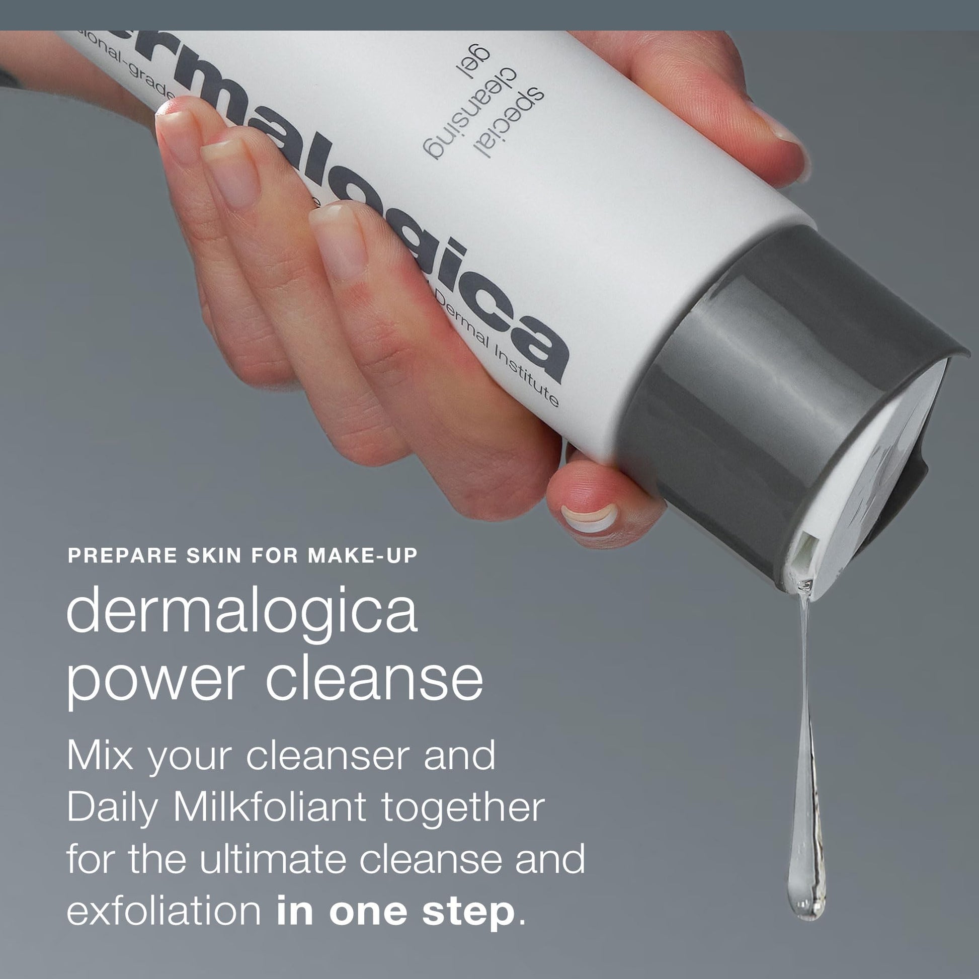 Slate Gray Dermalogica Daily Milkfoliant, Face Exfoliator, Powder Scrub Exfoliant with AHA and BHA - Calming, Polishing and Hydrating Skin, Oat-Based, Vegan Product, Travel Size, 0.45 oz