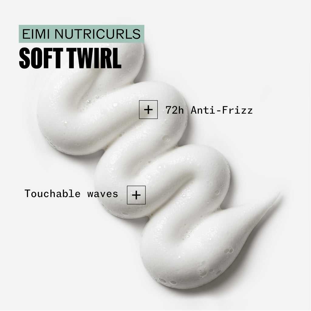 Wella Professionals EIMI Nutricurls Soft Twirl | 72H Anti-Frizz Foam | Add Volume, Light Control & Defines Waves | 6.7 Fl Oz