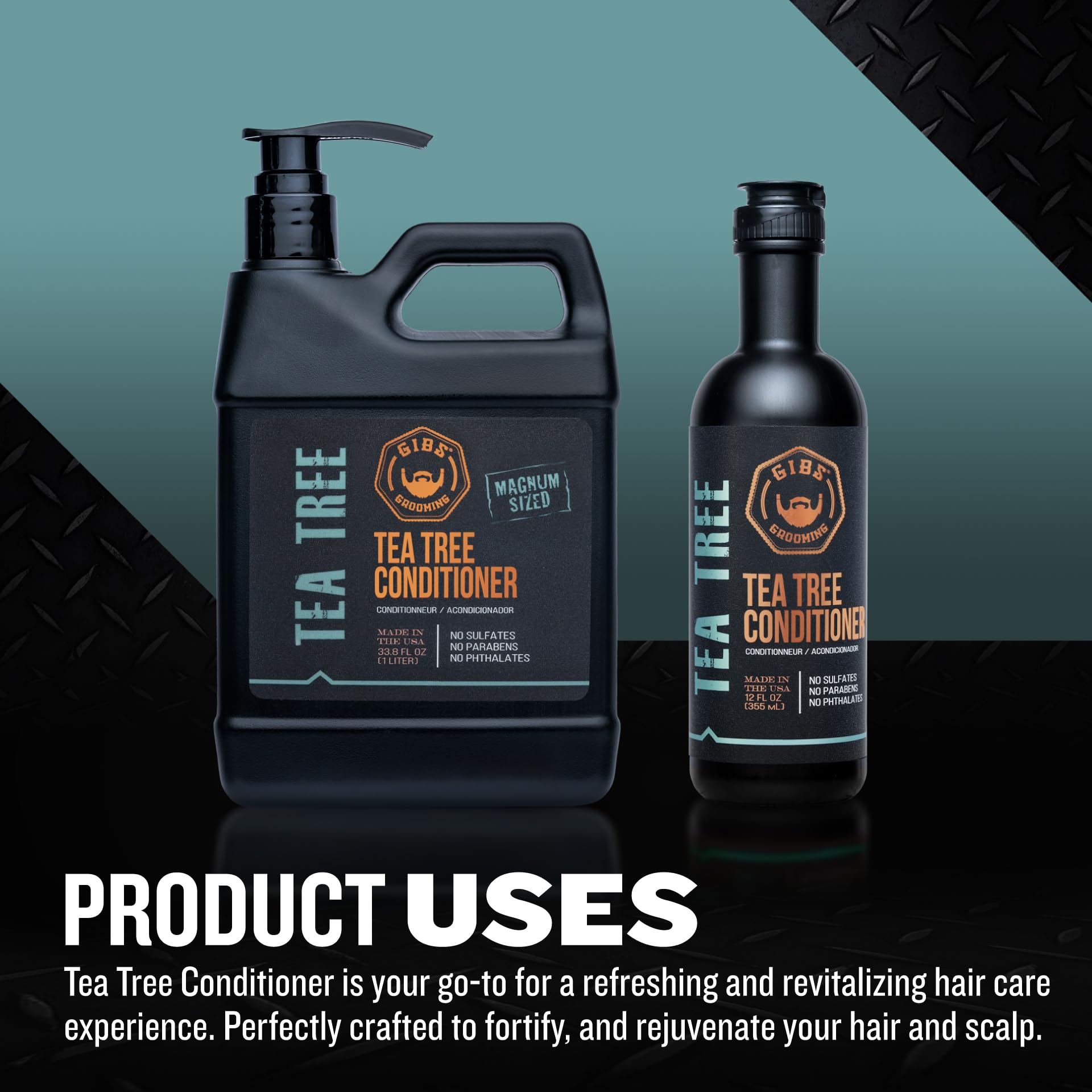 Black Gibs Grooming Tea Tree Shampoo and Conditioner Combo Box