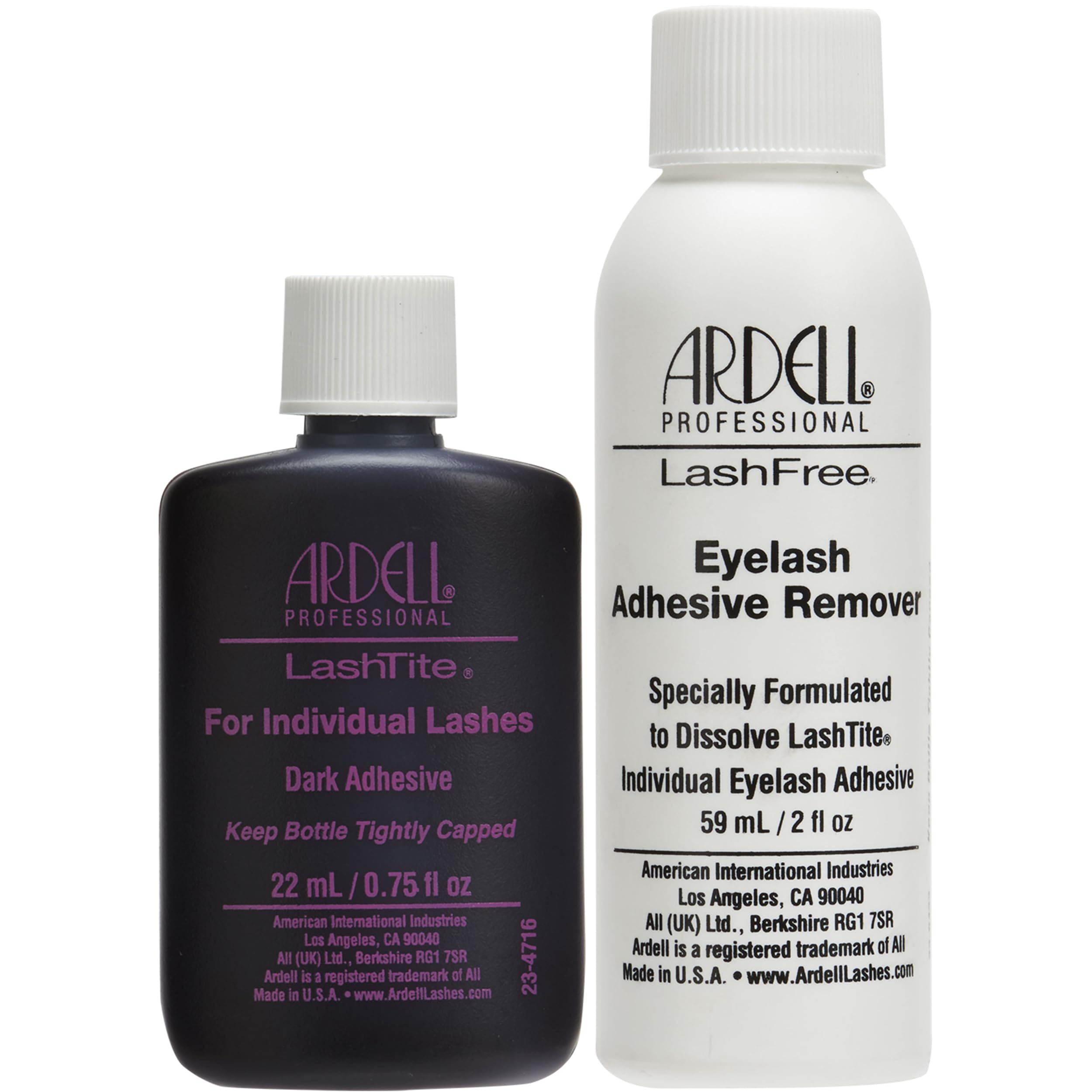Ardell LashTite Dark Individual Lash Adhesive 0.75 fl oz + LashFree La ...