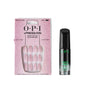 Bundle of OPI xPress/ON Press On Nails, With Nail Glue, Long Baby Pink Velvet Almond Shape Nails, Editor in Chic + OPI Repair Mode Bond Building Nail Serum, Clear, 0.3 fl oz