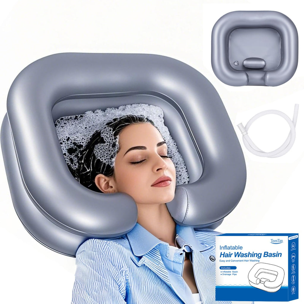 Bed Inflatable Syampoo Inflatable Shampoo Basin for Bedridden and Disabled,Portable Shampoo B ...