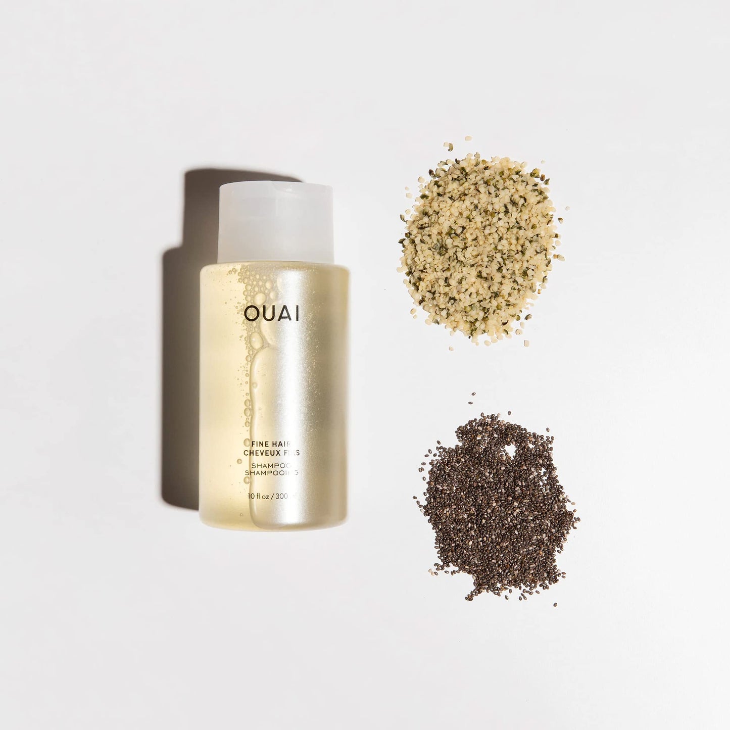 Coffret shampoing et après-shampoing OUAI Fine - Shampoing et après-shampoing sans sulfate pour cheveux fins - À base de kératine, de racine de guimauve, de beurre de karité et d'huile d'avocat - Sans parabènes ni phtalates (10 oz liq.)