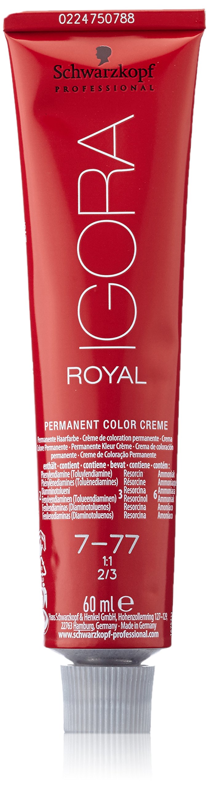 施华蔻 IGORA ROYAL 7-0 中号金发 60ml