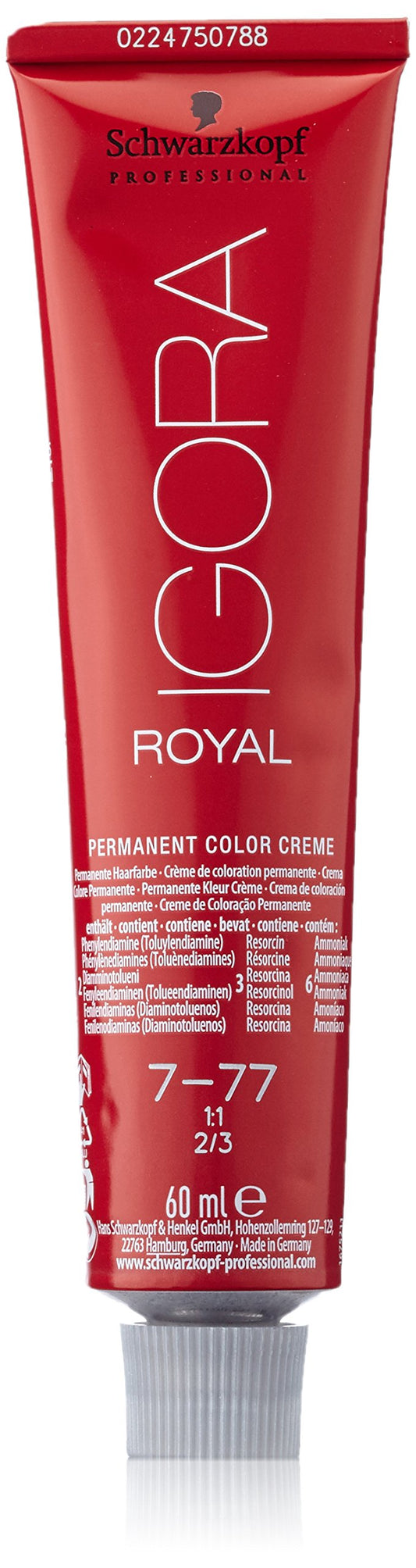 施华蔻 IGORA ROYAL 7-0 中号金发 60ml