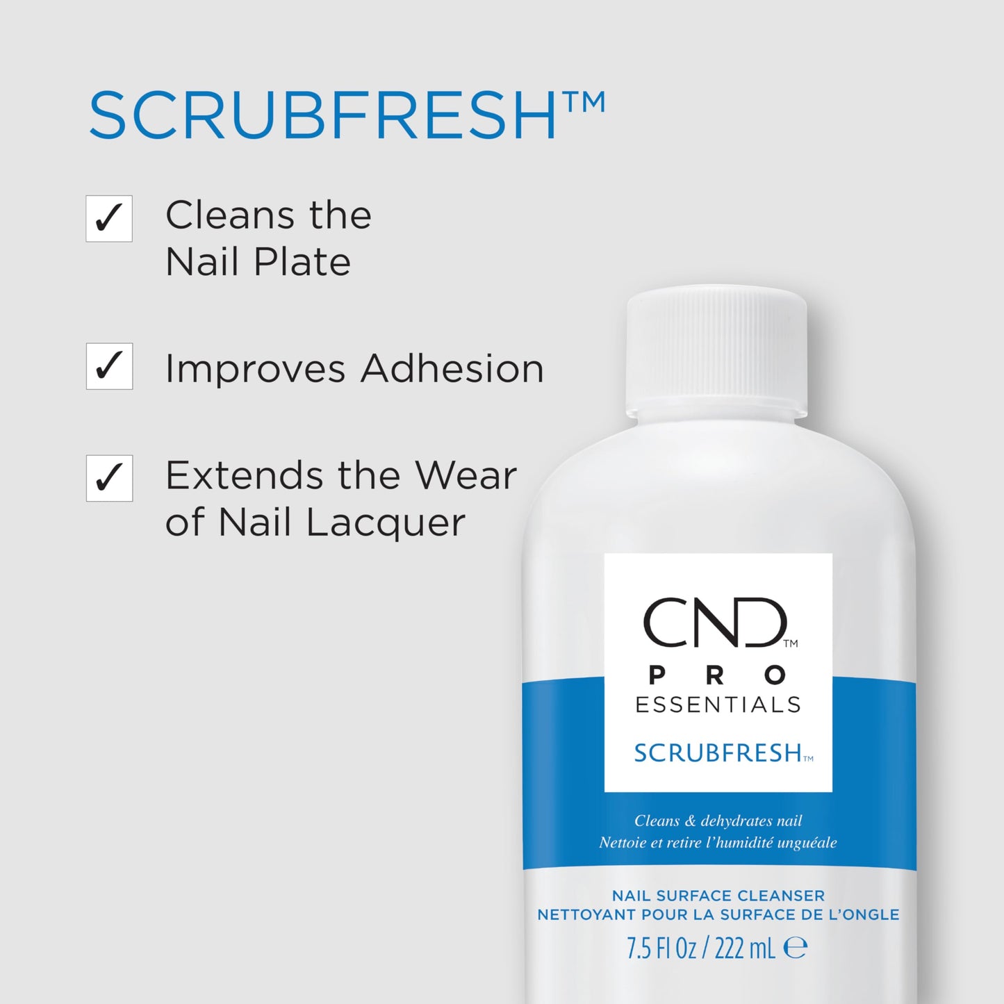 Lavender CND SCRUBFRESH Nail Surface Cleaner (Packaging May Vary), 32 fl oz