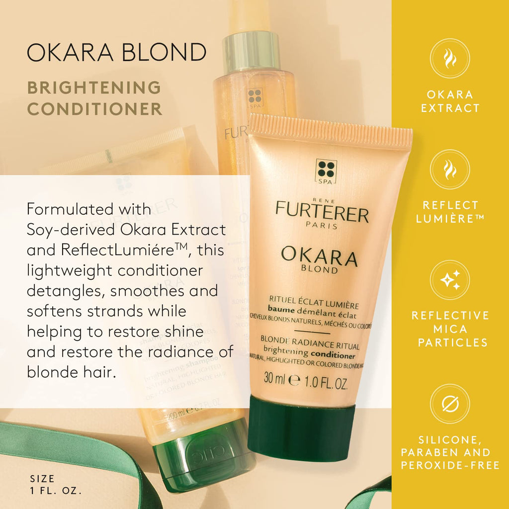 René Furterer OKARA BLONDE Brightening Conditioner - For Natural, Highlighted & Bleached Blonde Hair - Travel-Size - 1 fl. oz.