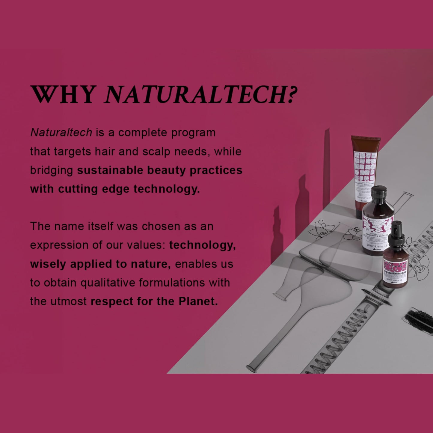 Maroon Davines Naturaltech Replumping Conditioner, Elasticizing & Moisturizing for Fine Hair Lacking Elasticity - With Plum Phytoceuticals - Detangles & Adds Body, 5.07 Fl Oz