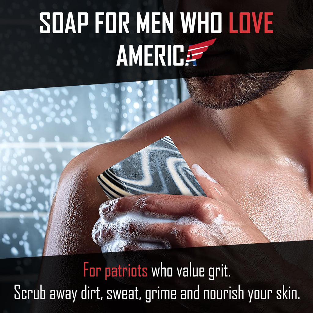 Right Wing Naturals Bar Soap Gift Set for Men | Handcrafted Cold-Pressed | Handmade Organic Soap for Men | Most Popular Flavors | Natural Scented Men’s Bar Soap| Pack of 4 Bars