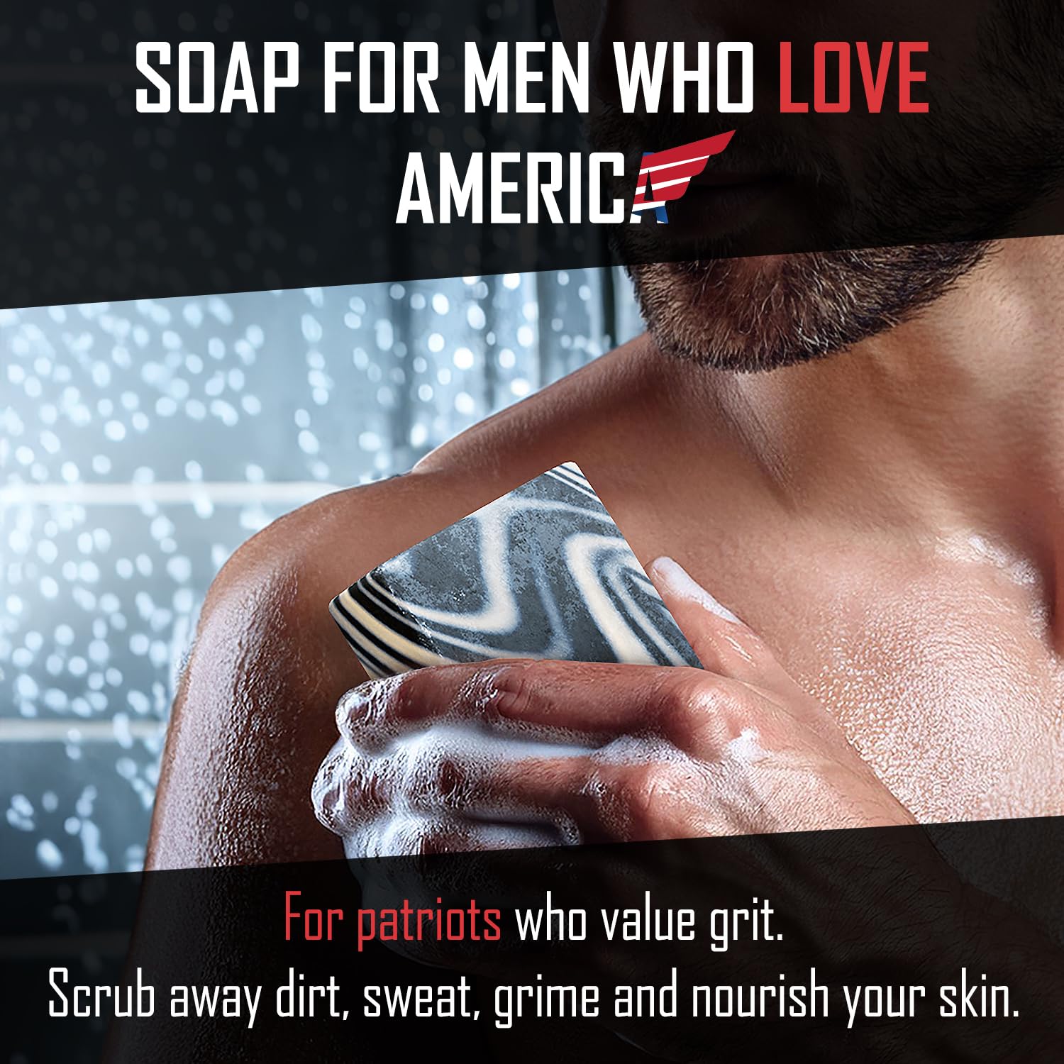 Right Wing Naturals Bar Soap Gift Set for Men | Handcrafted Cold-Pressed | Handmade Organic Soap for Men | Most Popular Flavors | Natural Scented Men’s Bar Soap| Pack of 4 Bars