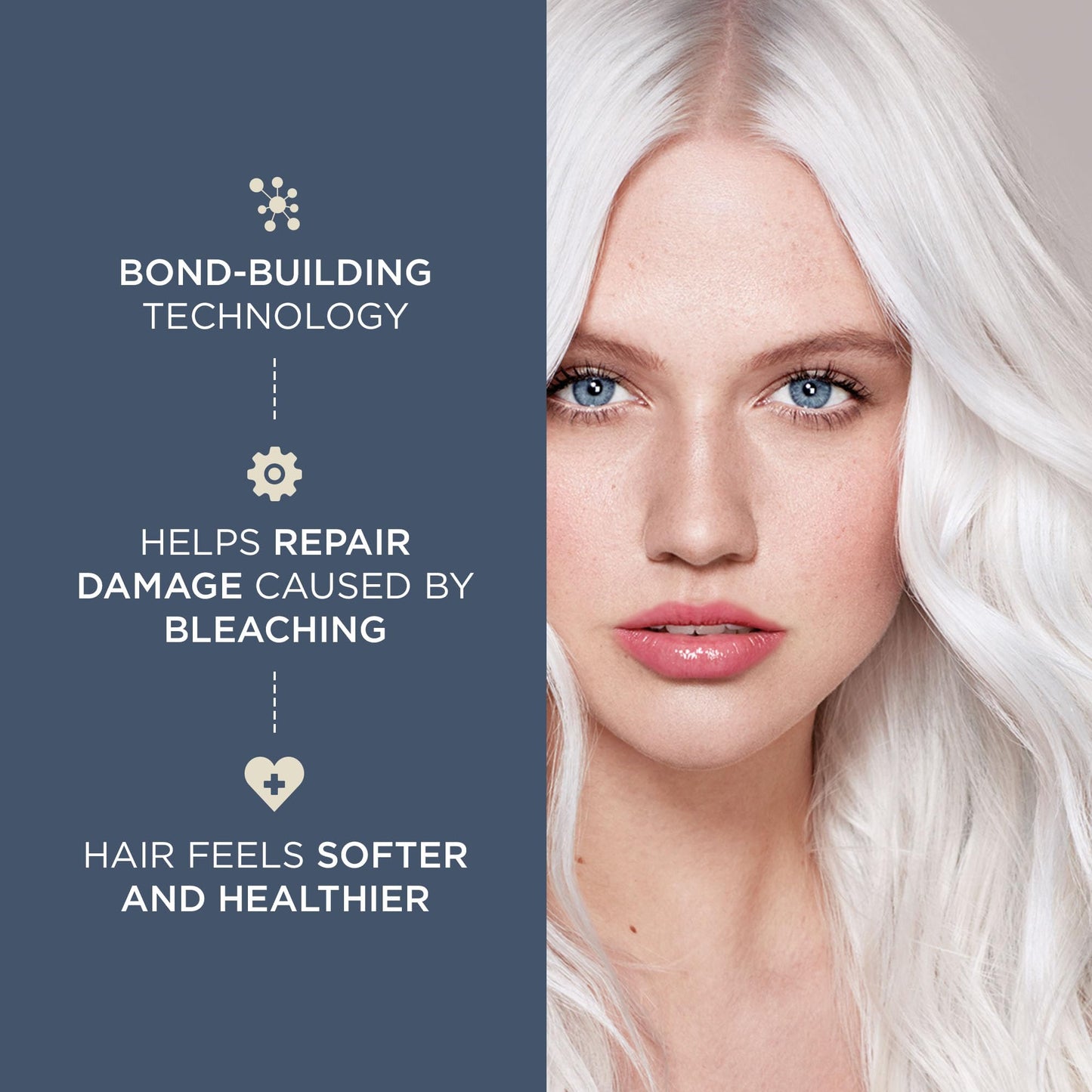 Jerome Russell Bblonde Ice White Post Blonding Toner - Semi Permanent Hair Dye Kit for Pre Lightened & Blonde Hair with Brazil Nut Oil, No Ammonia & Vegan