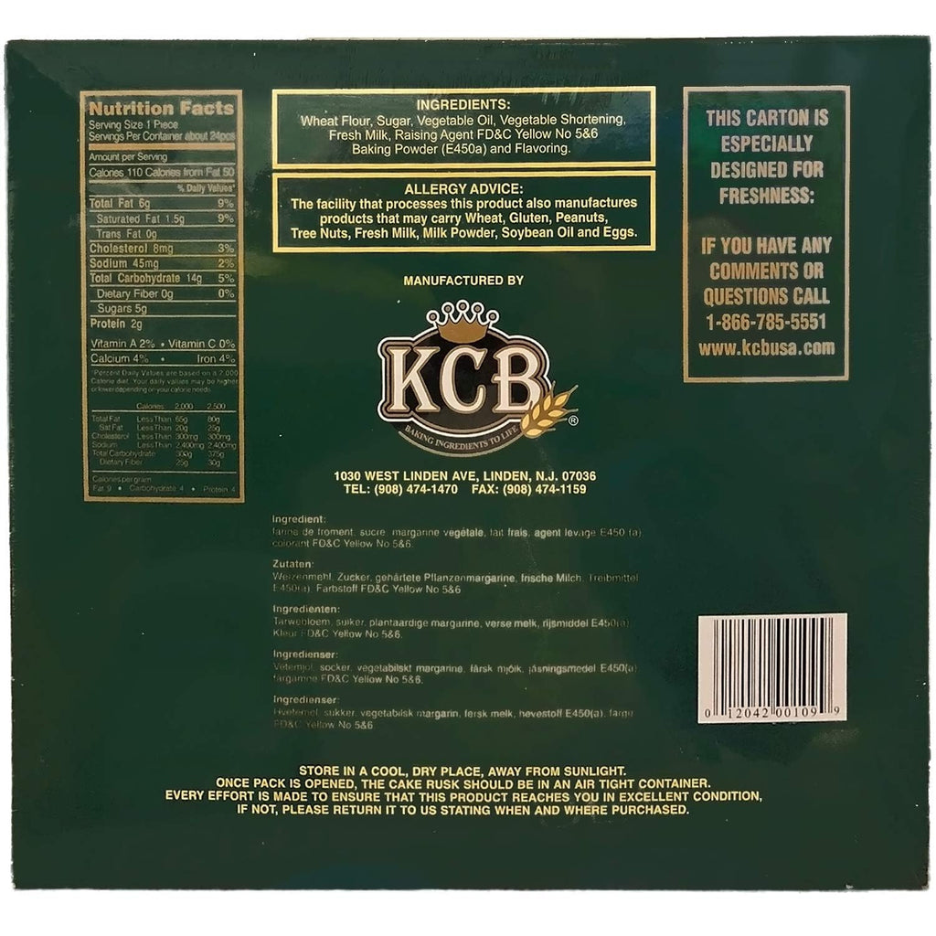 KCB - Premium Cake Rusk (Vegetarian), 20 Oz