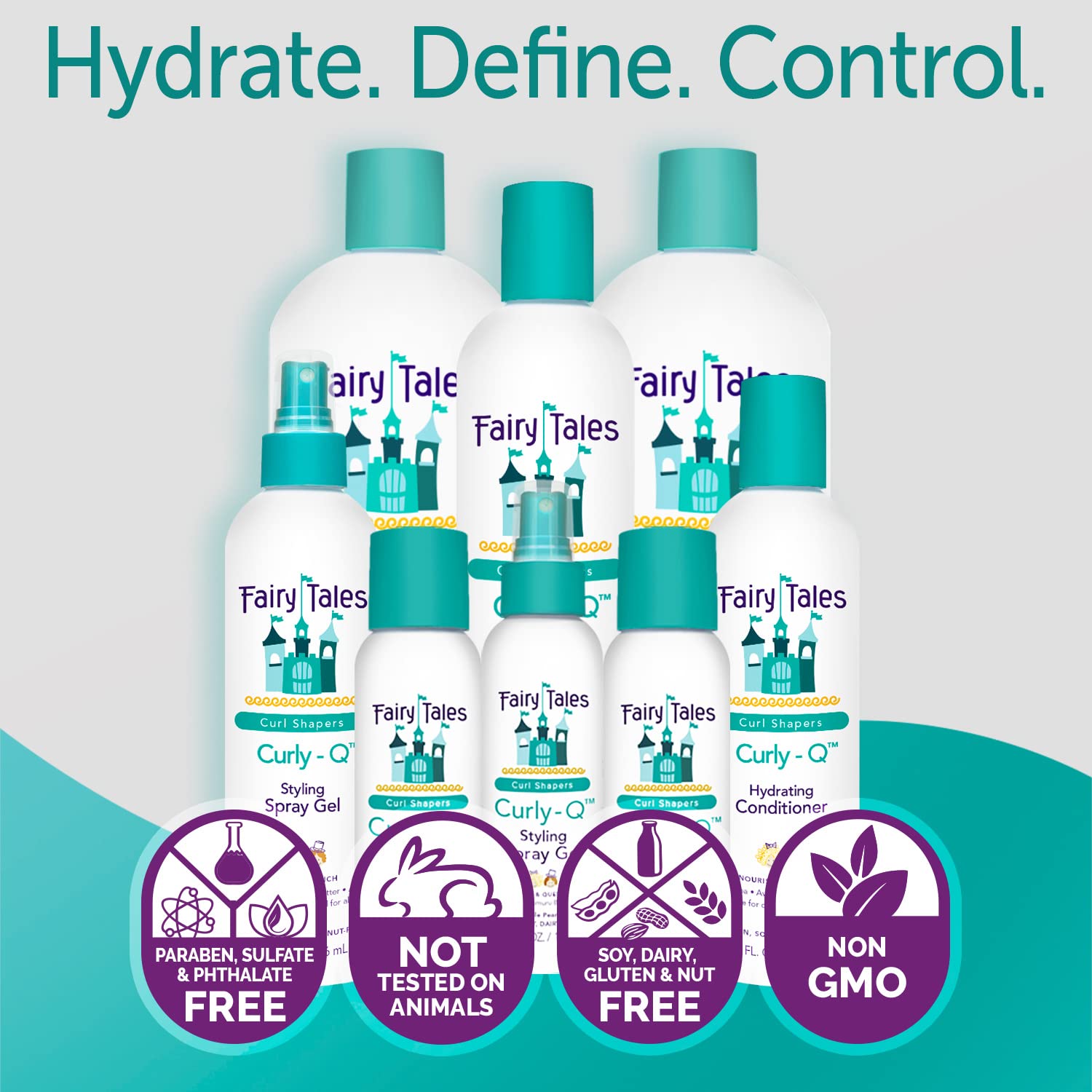 Fairy Tales Curly Q Hydrating Shampoo for Curly and Multi-Cultural Hair - Paraben, Sulfate, Gluten and Nut Free - 12 oz