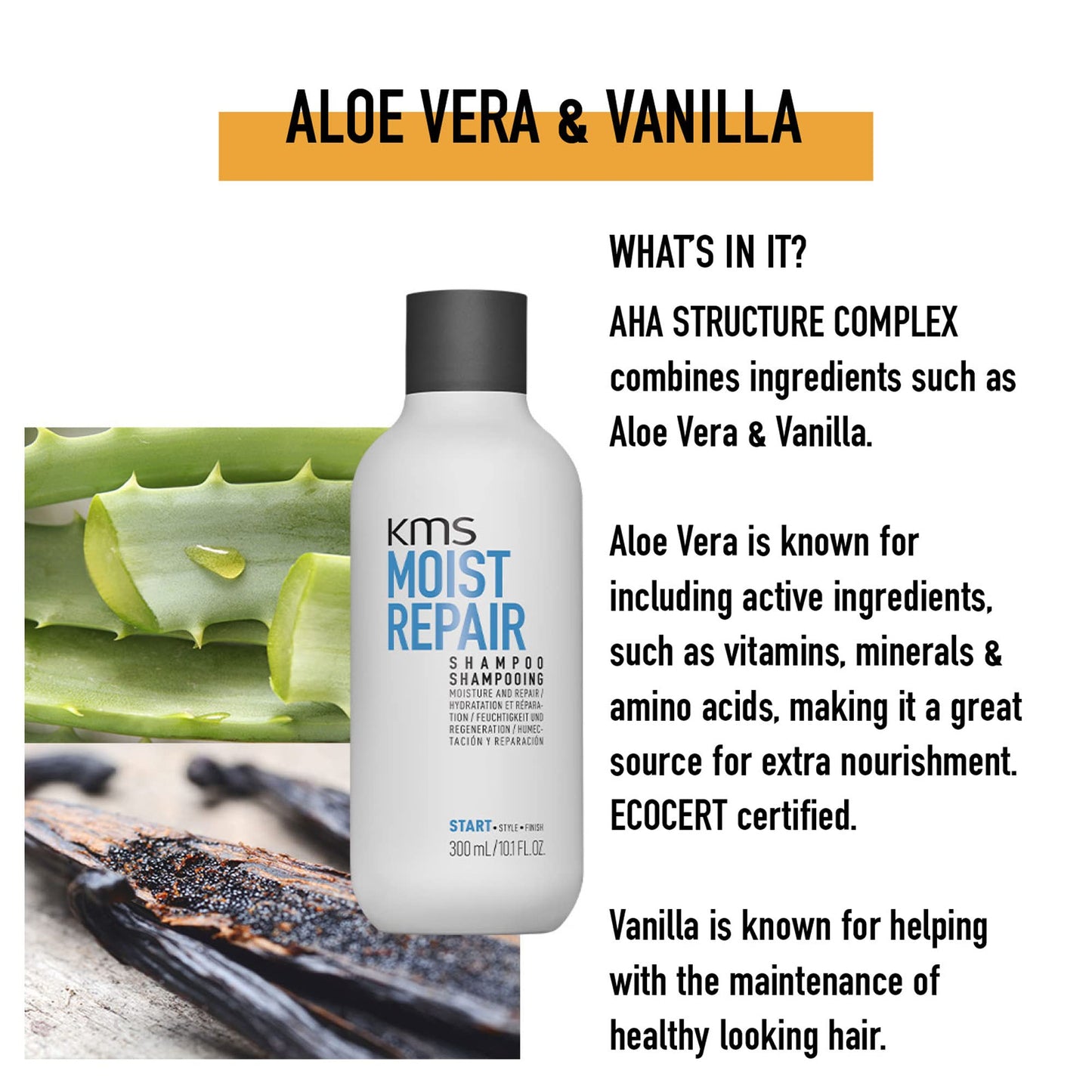 Shampoing KMS MOISTREPAIR, 283 g (paquet de 1)