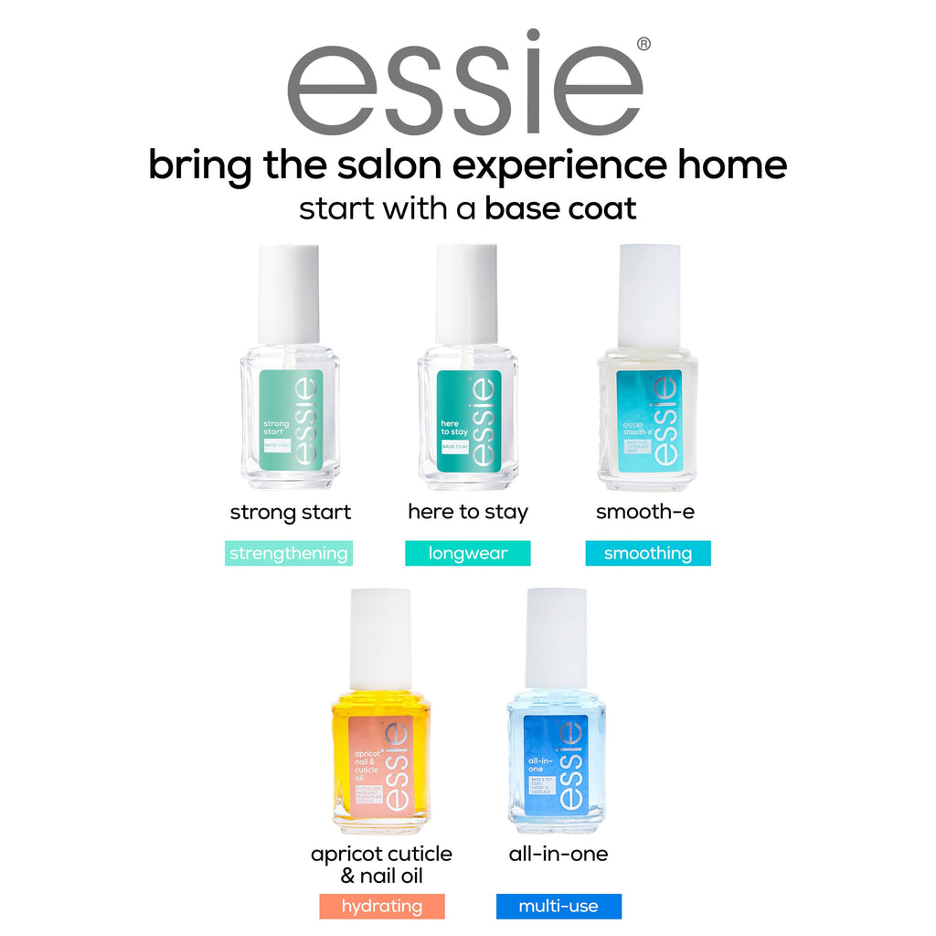 essie All-In-One Base Coat + Top Coat + Strengthener Nail Polish, 0.46 Ounces (Packaging May Vary)