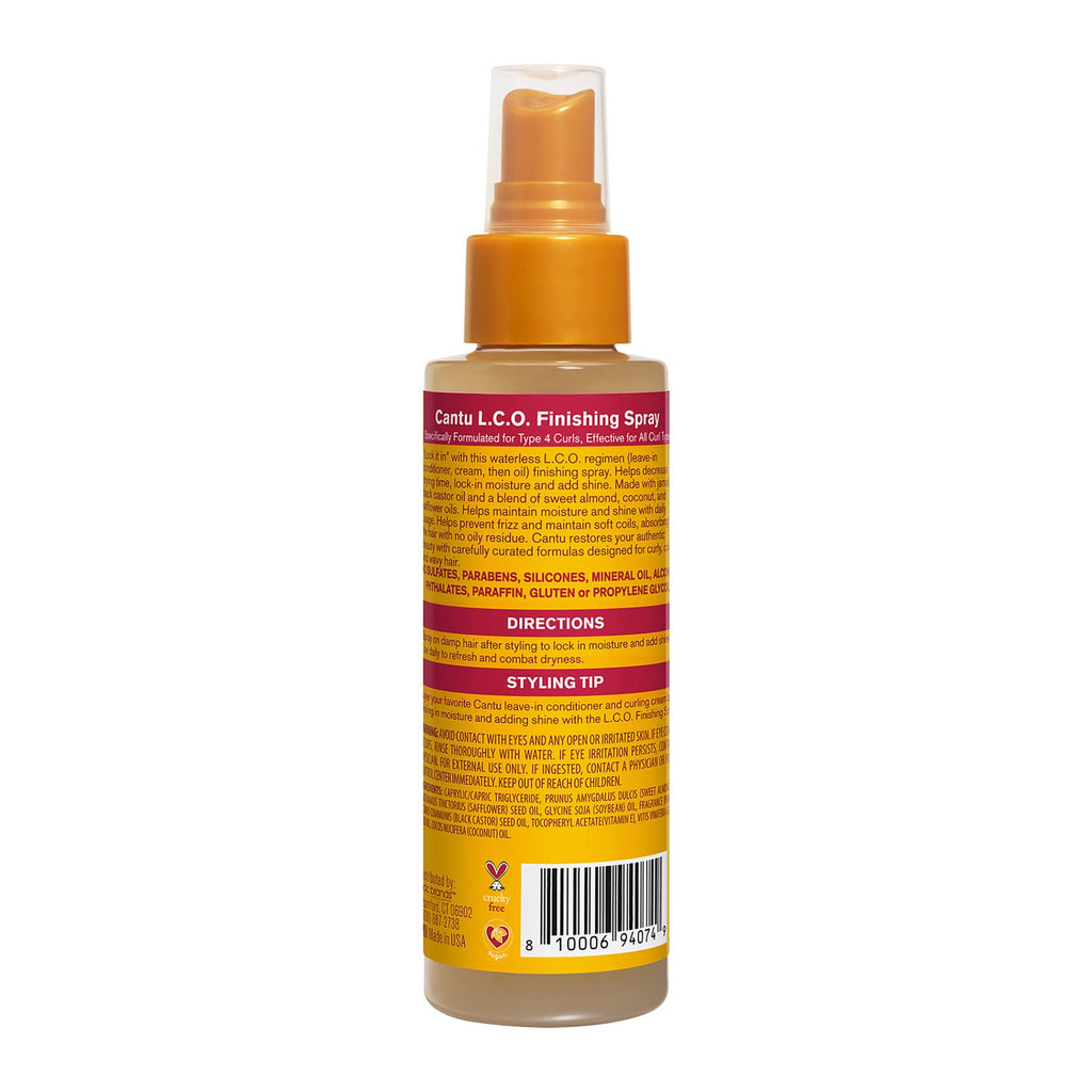 Cantu Jamaican Black Castrol Oil Finishing Spray with Coconut Oil 4 oz