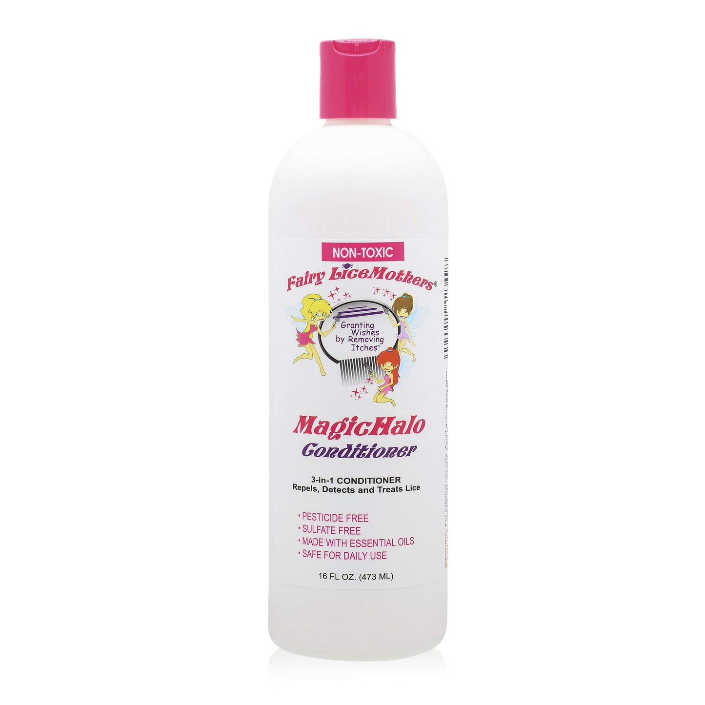 Fairy LiceMothers MagicHalo Conditioner, Anti-Lice Conditioner with Essential Oil, Formulated for Head Lice Prevention,No Sulfate or Pesticides, 16 fl oz