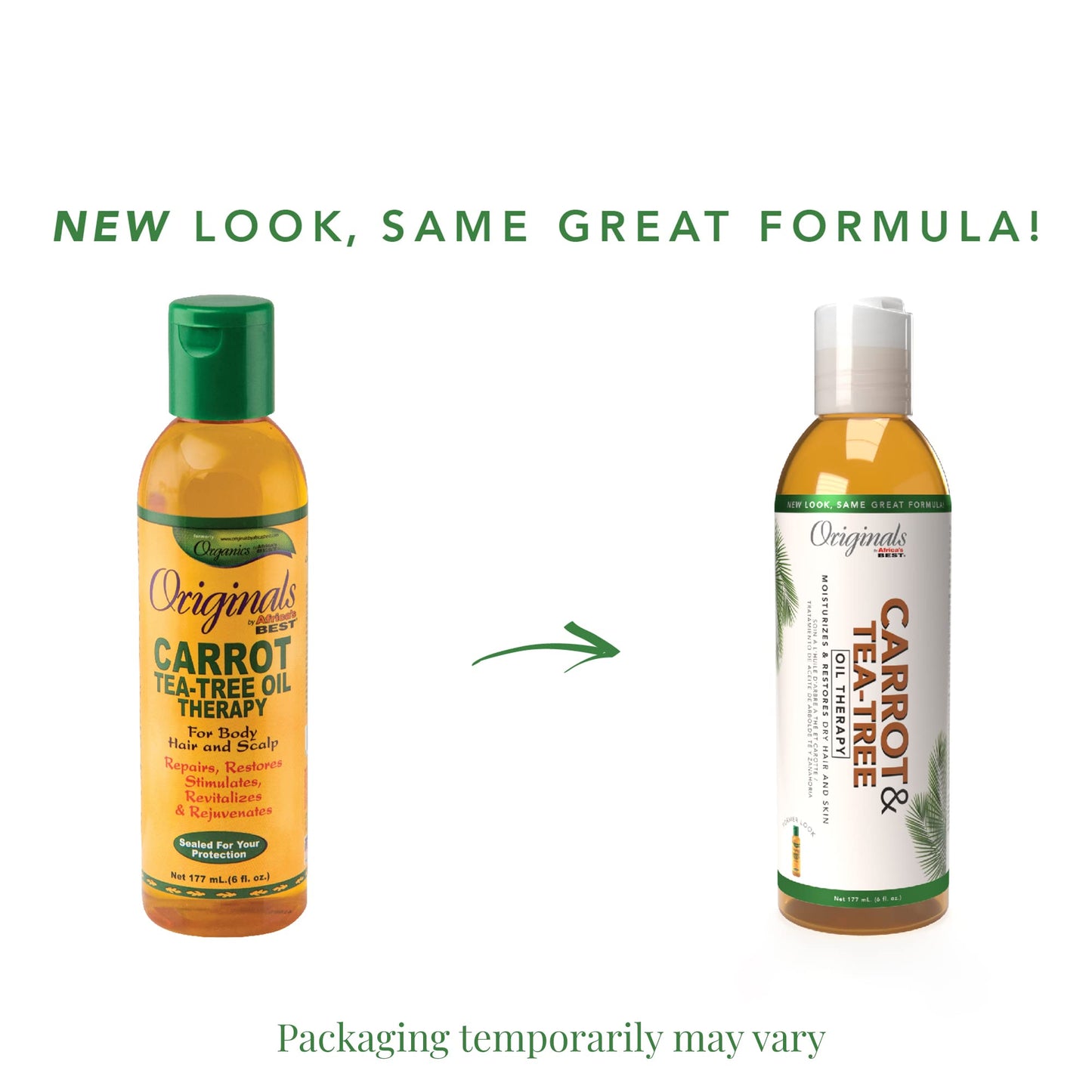 White Smoke Originals by Africa's Best Carrot Tea Tree Oil Therapy, For Body, Hair and Scalp, Natural Organic Oils Repair, Restores Stimulates, Revitalizes &, Rejuvenates, 6 oz
