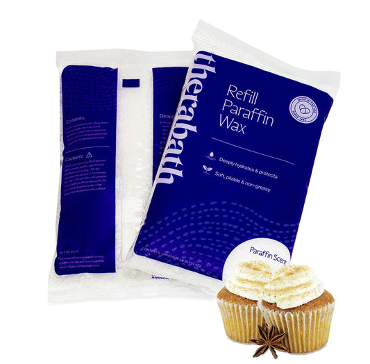 Therabath Paraffin Wax Refill - Thermotherapy - Use to Relieve Arthritis Discomfort, Stiff Muscles, & Dry Skin - For Hands, Feet, Body - Deeply Hydrates & Protects - Made in USA, 6 lb. Pumpkin Cupcake