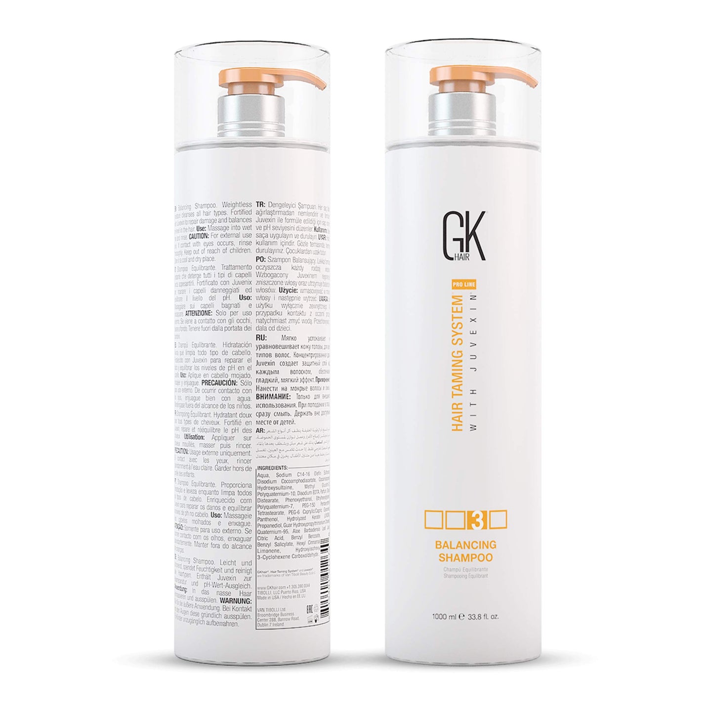 GK HAIR Balancing Shampoo Repairs Dry Damage For Oily Flaky Itchy Scalp Thinning Removes Impurities Deep Cleansing Natural Moisture Keratin Treatment Sulfate Parabem Free All Hair Types - 33.8 Ounce