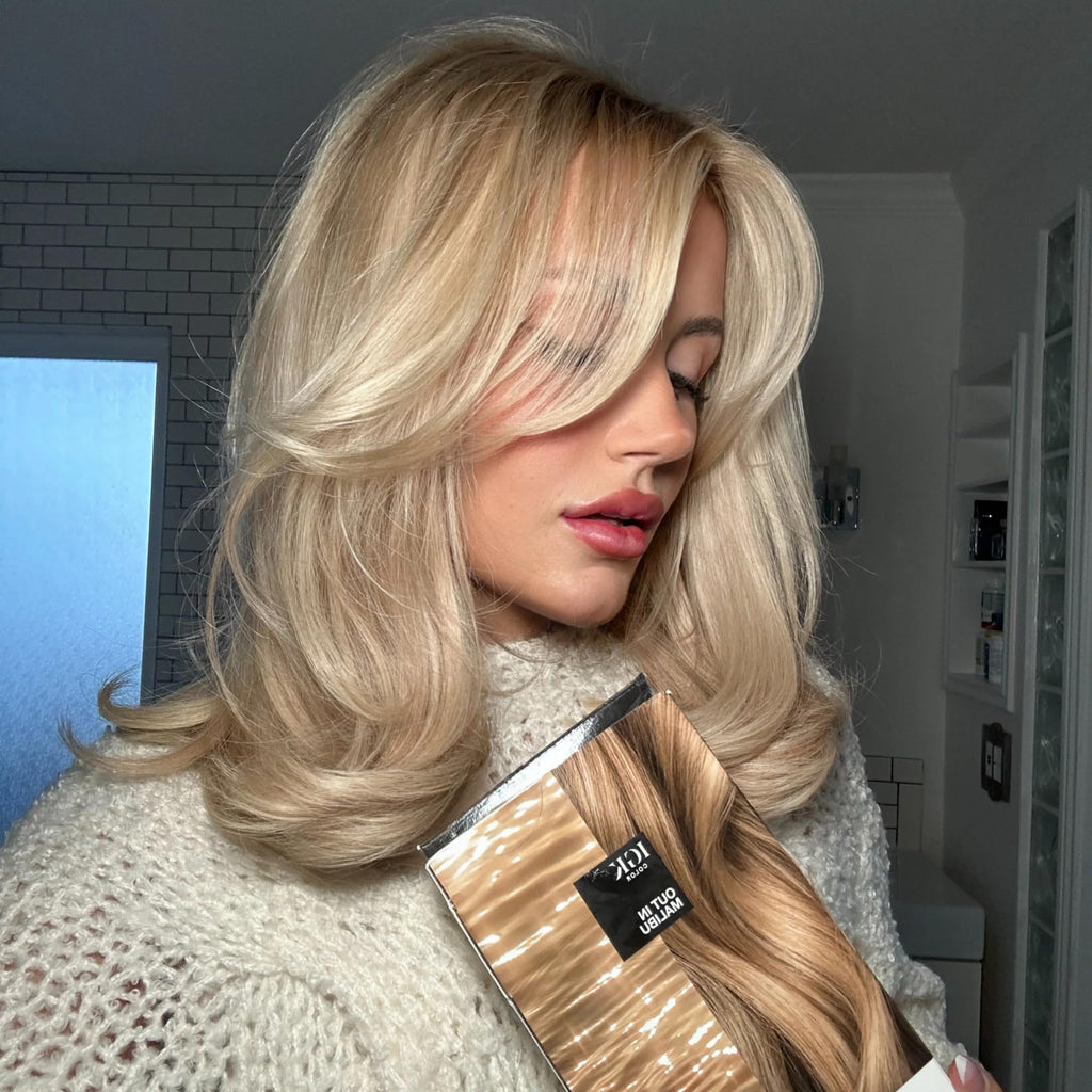 IGK Permanent Hair Dye Color Kit | 9NA Surf Club - Light Cool Blonde | 100% Gray Color Coverage + Strengthen + Shine | Ammonia Free
